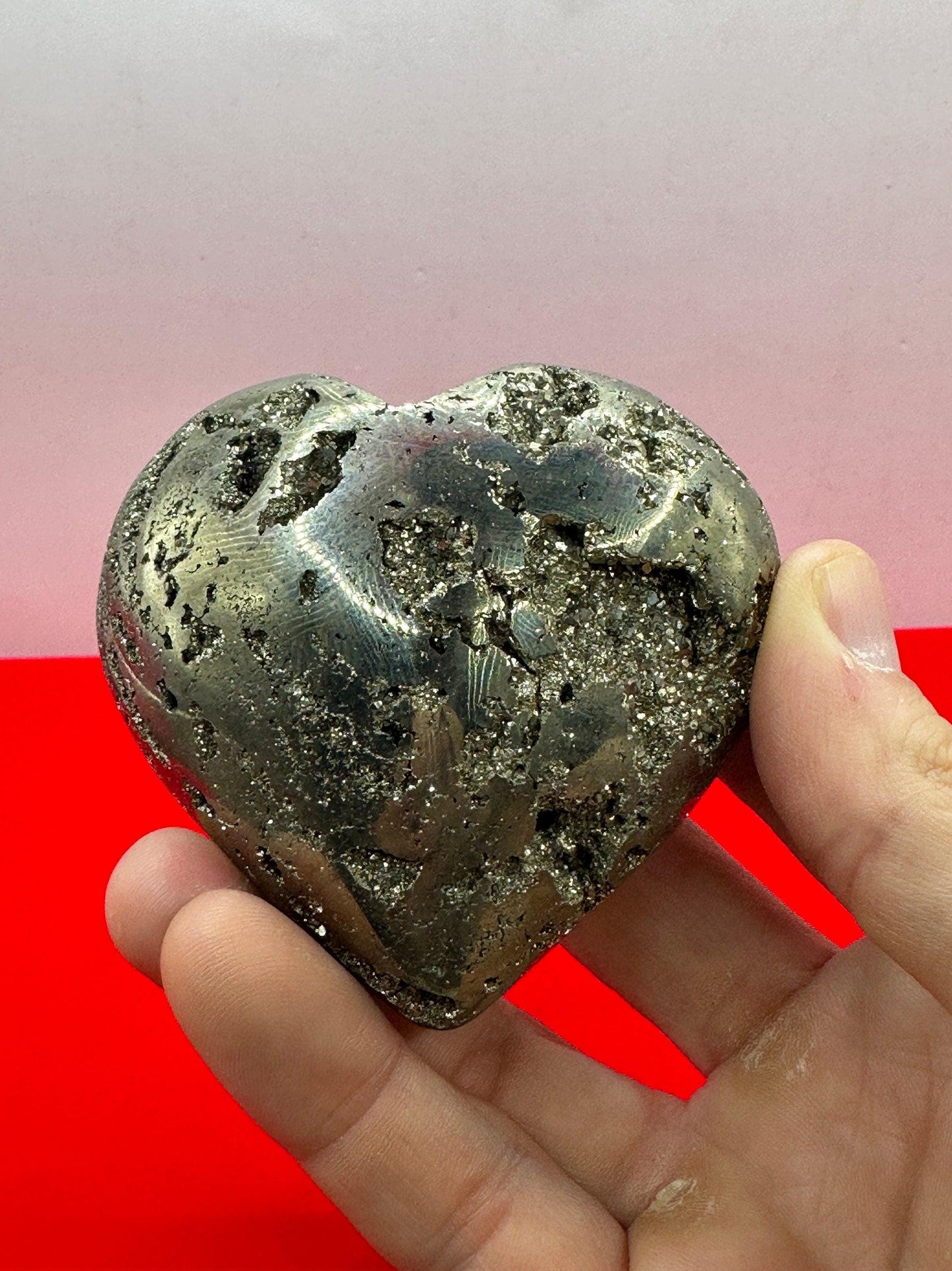 Beautiful Pyrite Heart, Pyrite, Heart Shaped, Balance, Heart, Arizona Pyrite, willpower, Mothers Day, Fools Gold, 11.5 ounces