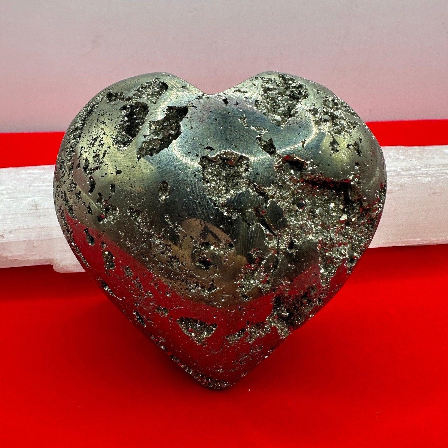 Beautiful Pyrite Heart, Pyrite, Heart Shaped, Balance, Heart, Arizona Pyrite, willpower, Mothers Day, Fools Gold, 11.5 ounces