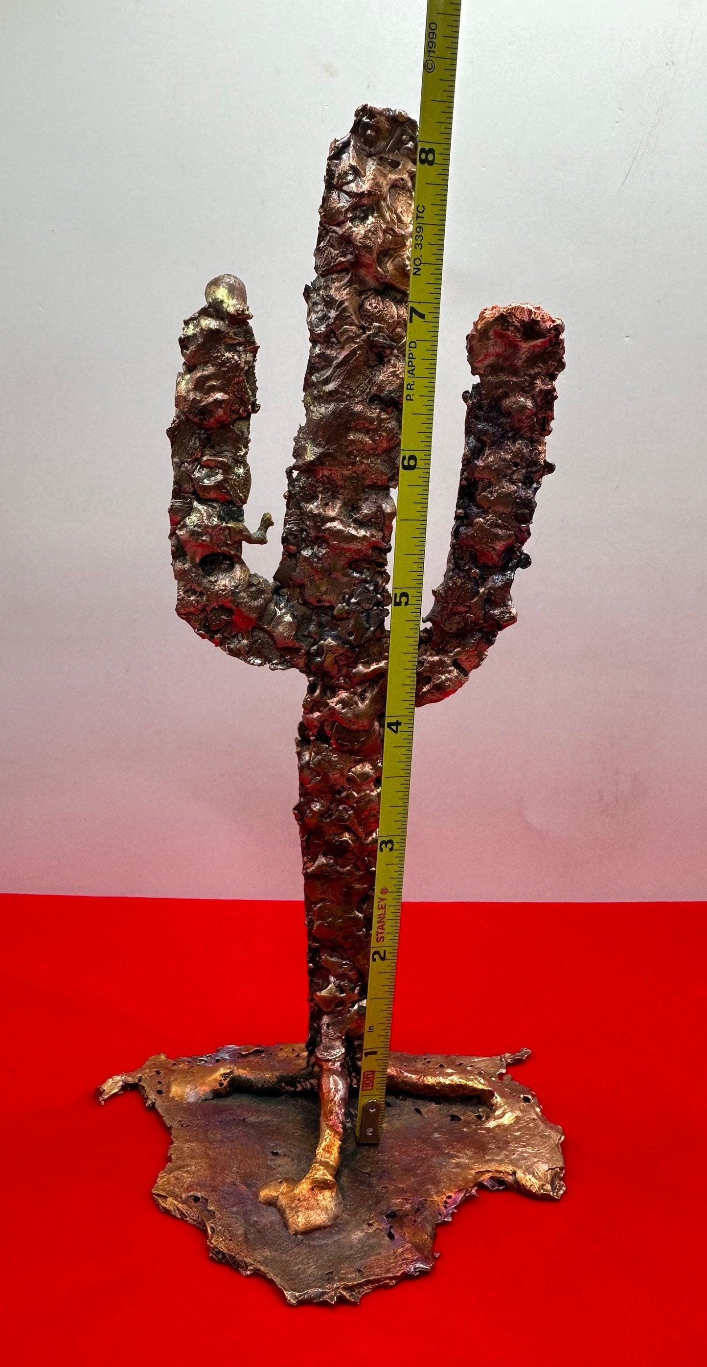 Beautiful Copper Cactus Sculpture, Arizona Copper, Copper from Globe Arizona, Southwest Gift, Arizona Gift, 11.9 ounces