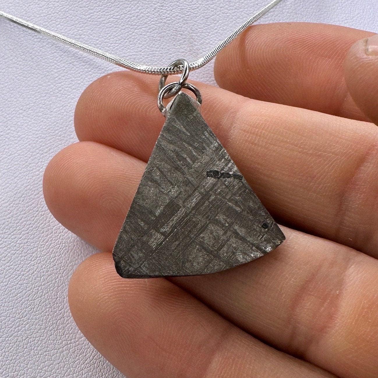 Meteorite Pendant Muonionalusta 13.07 grams, Sweden, Genuine Meteorite, Astronomy Gift, Energy Work, Space Gift, Iron Meteorites