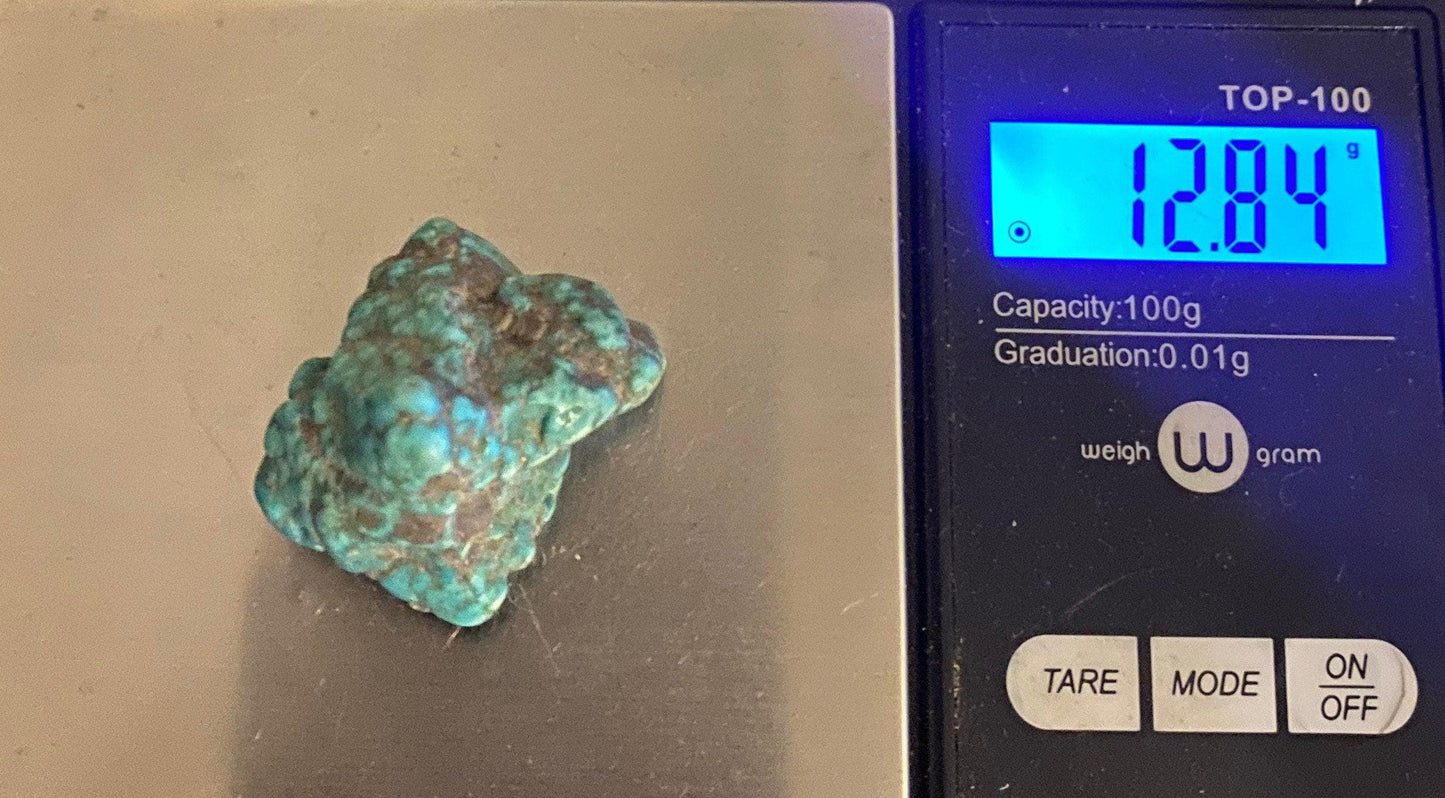 Beautiful High Quality Kingman Turquoise, Nugget, Ithaca Peak, Rock Collection, Reiki, Pyrite, Arizona Turquoise, 12.84 grams|64.2 carats