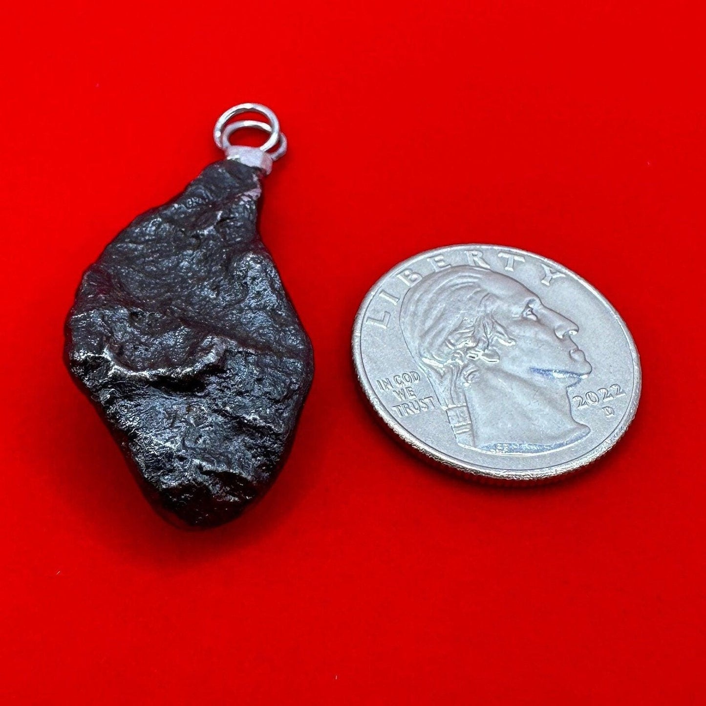 Sikhote-Alin Meteorite Pendant 20.28 grams, Astronomy Gift, Authentic Meteorite, Space Gift, Meteorite Jewelry, Iron Meteorite