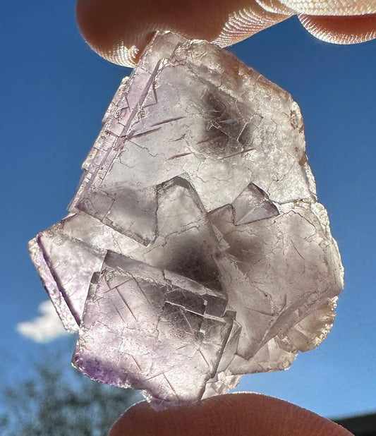 Beautiful Natural Light Purple Fluorite Crystal, Fluorite, Pakistan, Balancing, Superb Luster, Crystal Collection, Third Eye, 37.43 grams