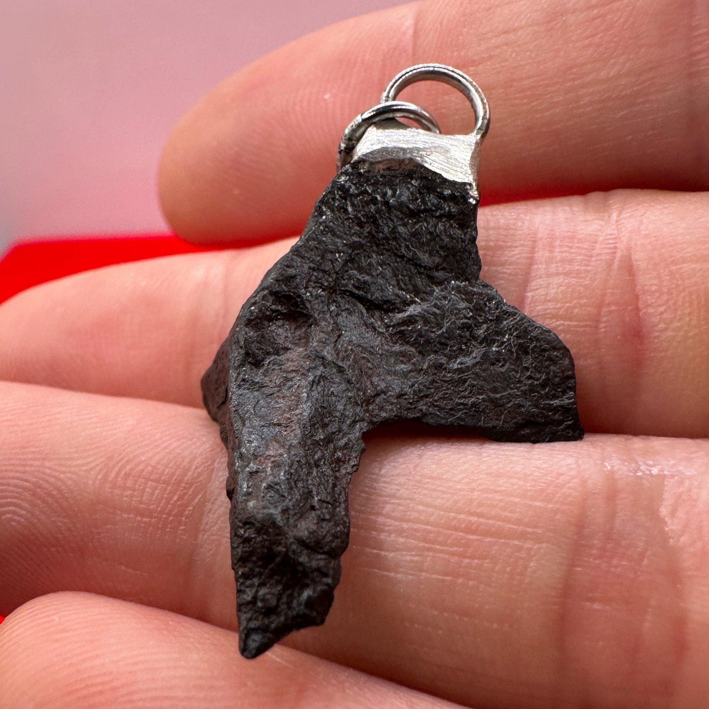 Rare Canyon Diablo Meteorite Pendant 6.59 grams, Beautiful and unique meteorite formation, Astronomy Gift, Space Gift, Iron Meteorite