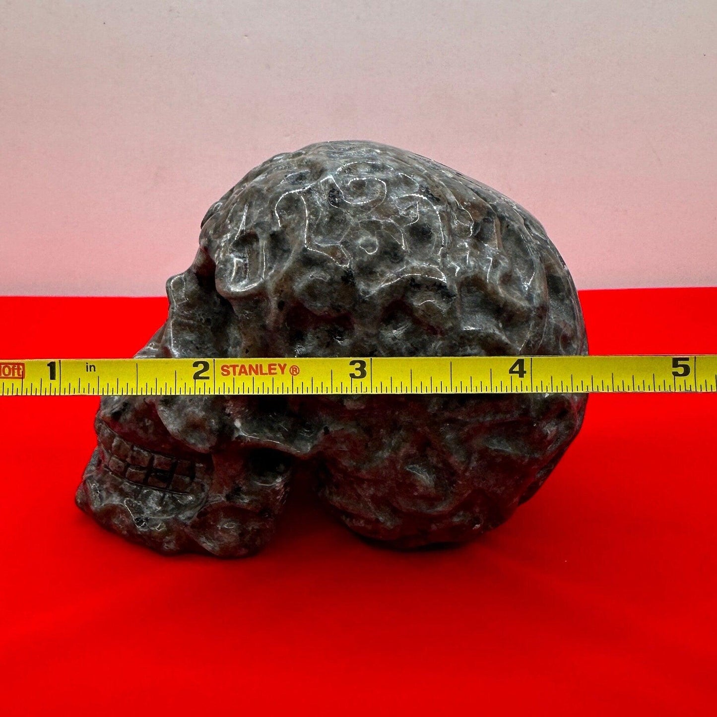 Yooperlite Skull, Handmade Skull, Stone Skull, Home Decor, Office Decor, Skull Collection, UV Stone, Michigan Yooperlite, 1 lb 5 ounces