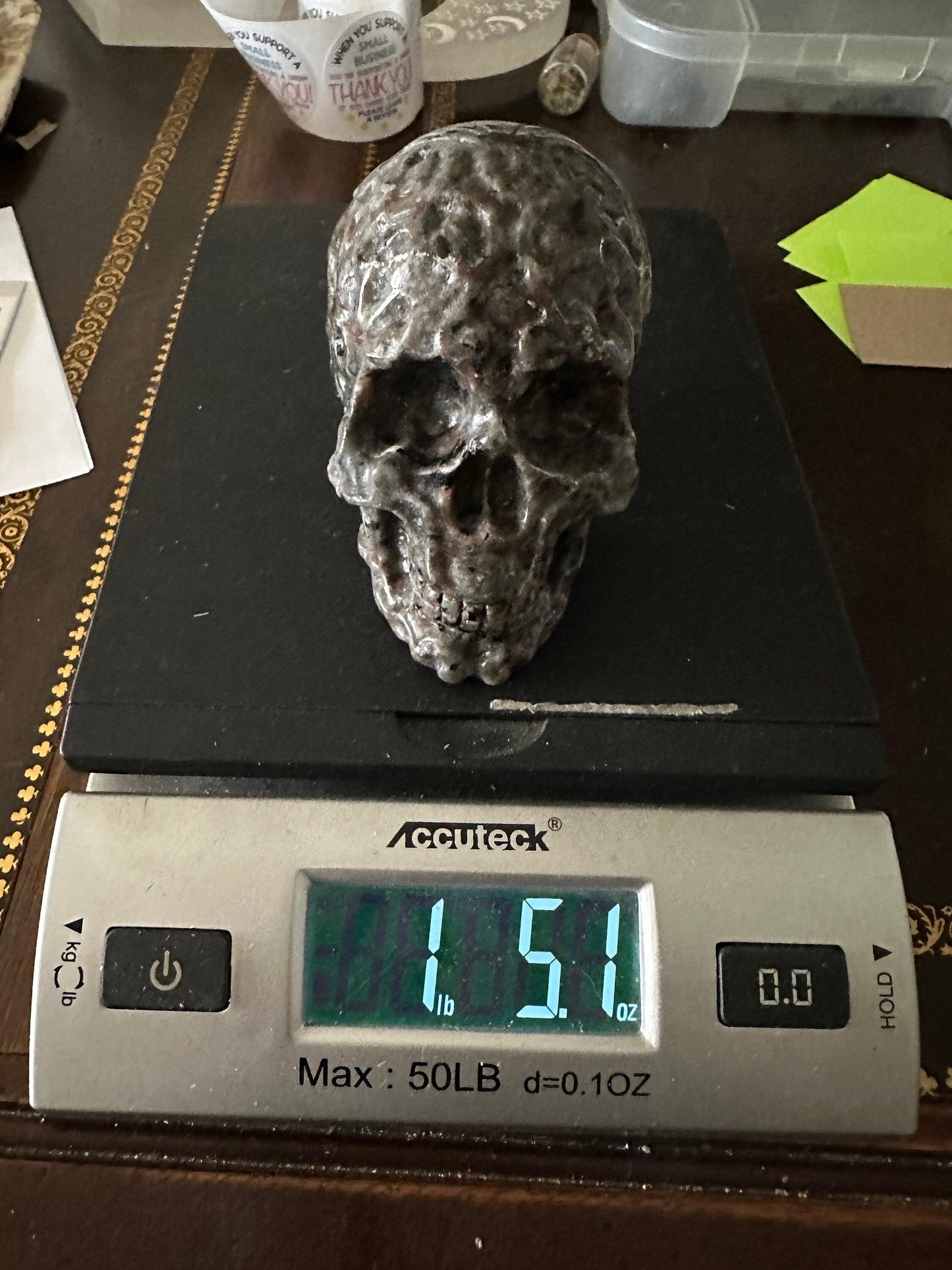 Yooperlite Skull, Handmade Skull, Stone Skull, Home Decor, Office Decor, Skull Collection, UV Stone, Michigan Yooperlite, 1 lb 5 ounces