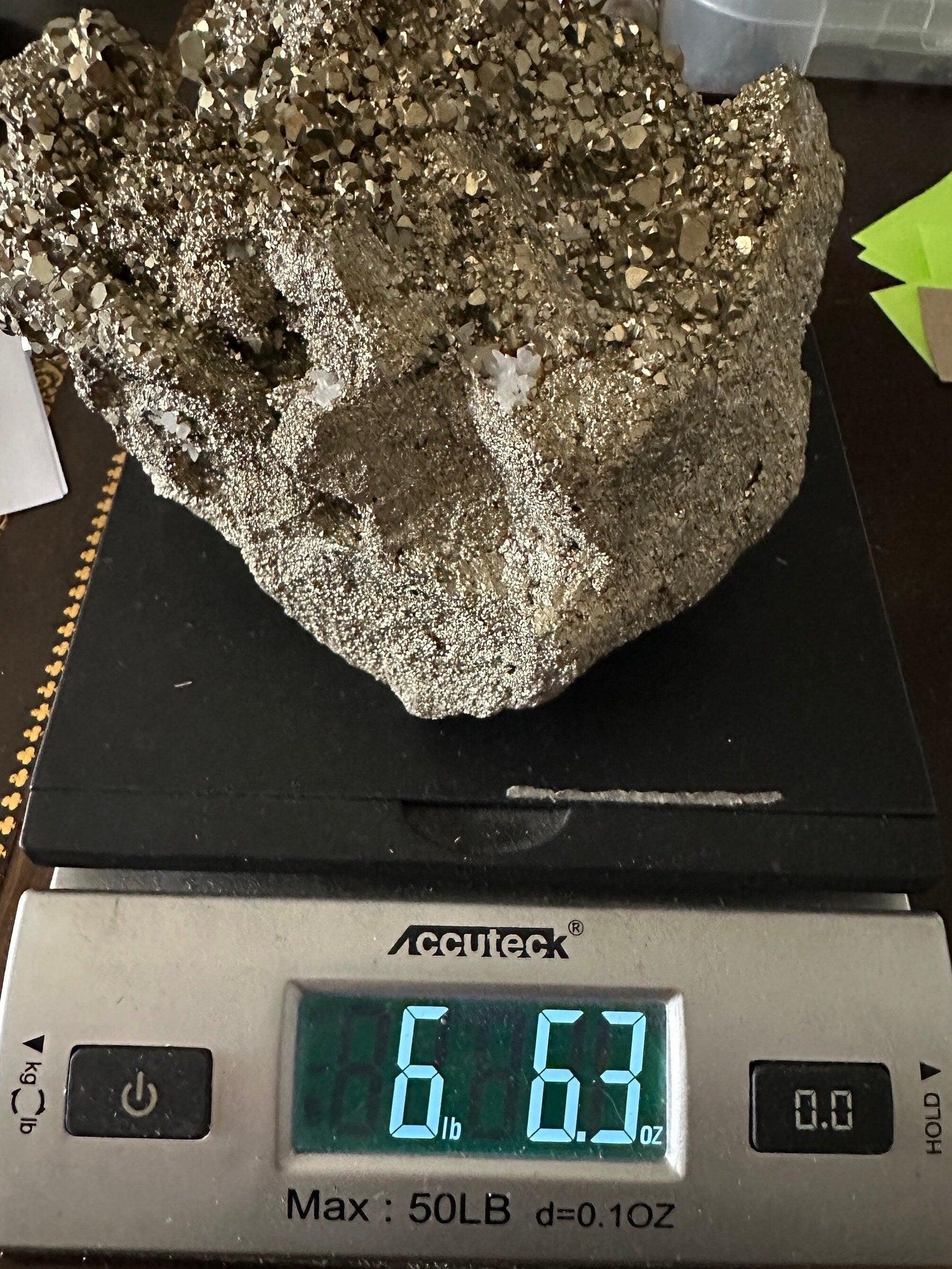 Beautiful Large Pyrite Specimen, Raw Pyrite, Balance, Peruvian Pyrite, willpower, Office Decor, Office Decor, Fools Gold, 6 lbs 6.3 ounces