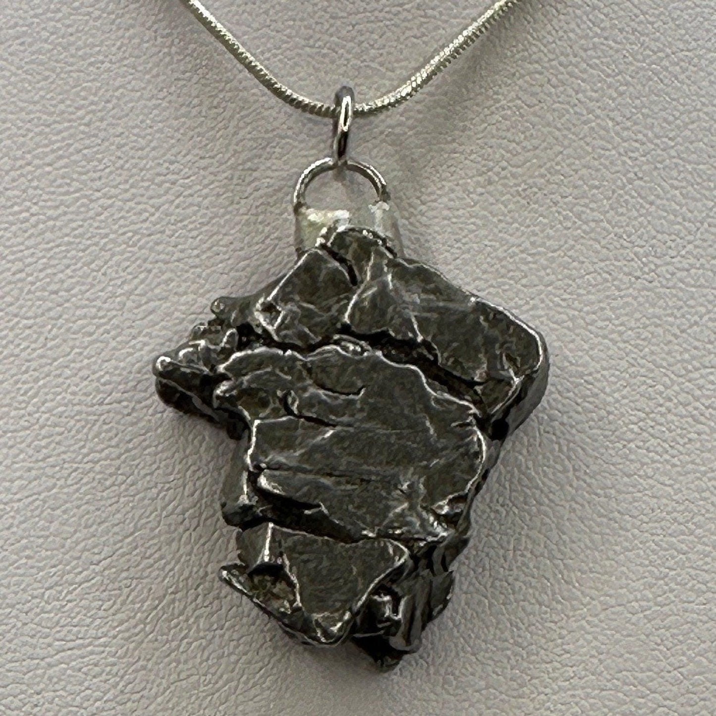 Beautiful Meteorite Campo del Cielo Pendant 20.56 grams, Astronomy Gift, Authentic Meteorite, Meteorite Jewelry, Meteorite Pendant, COA