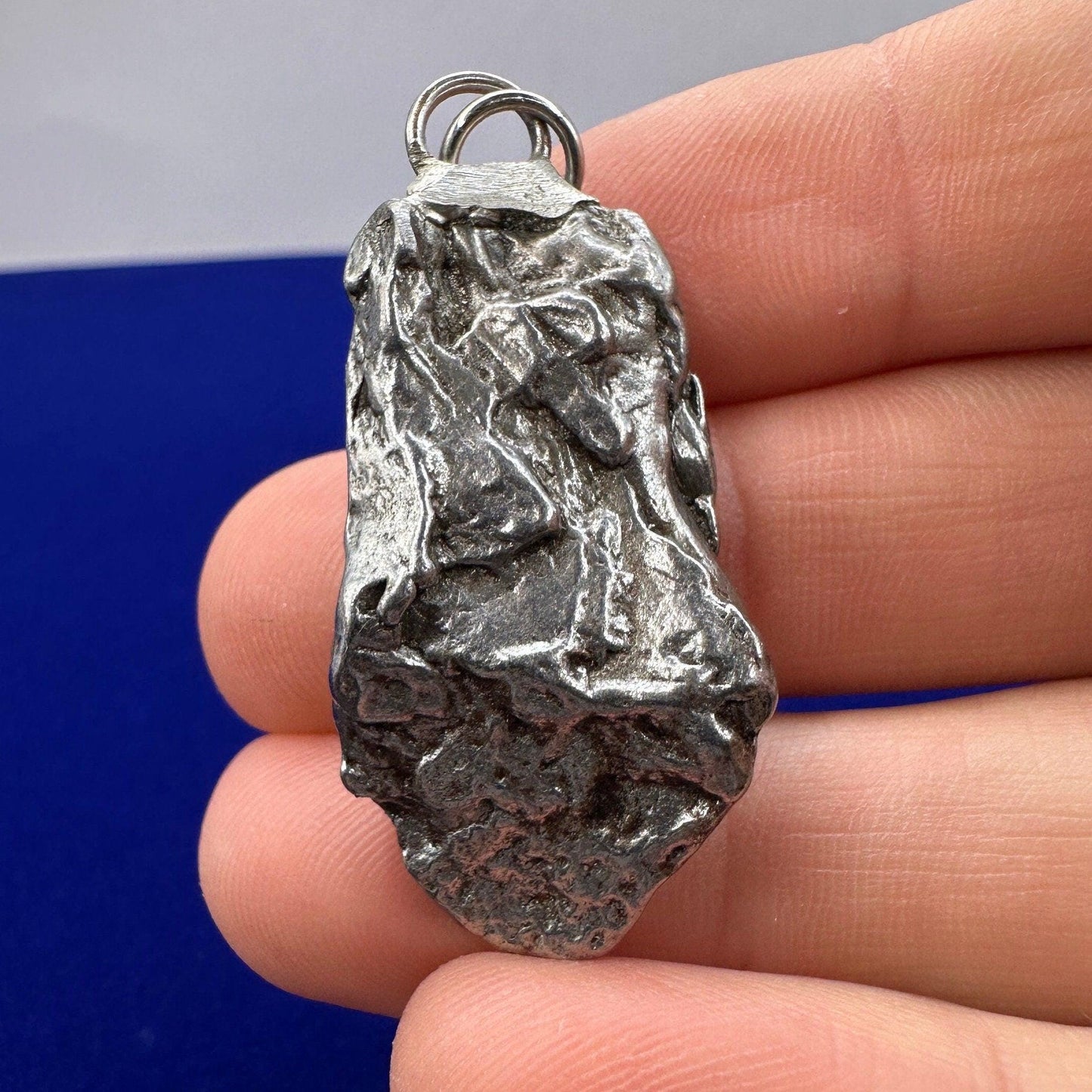 Beautiful Meteorite Campo del Cielo Pendant 16.85 grams, Astronomy Gift, Authentic Meteorite, Meteorite Jewelry, Meteorite Pendant, COA