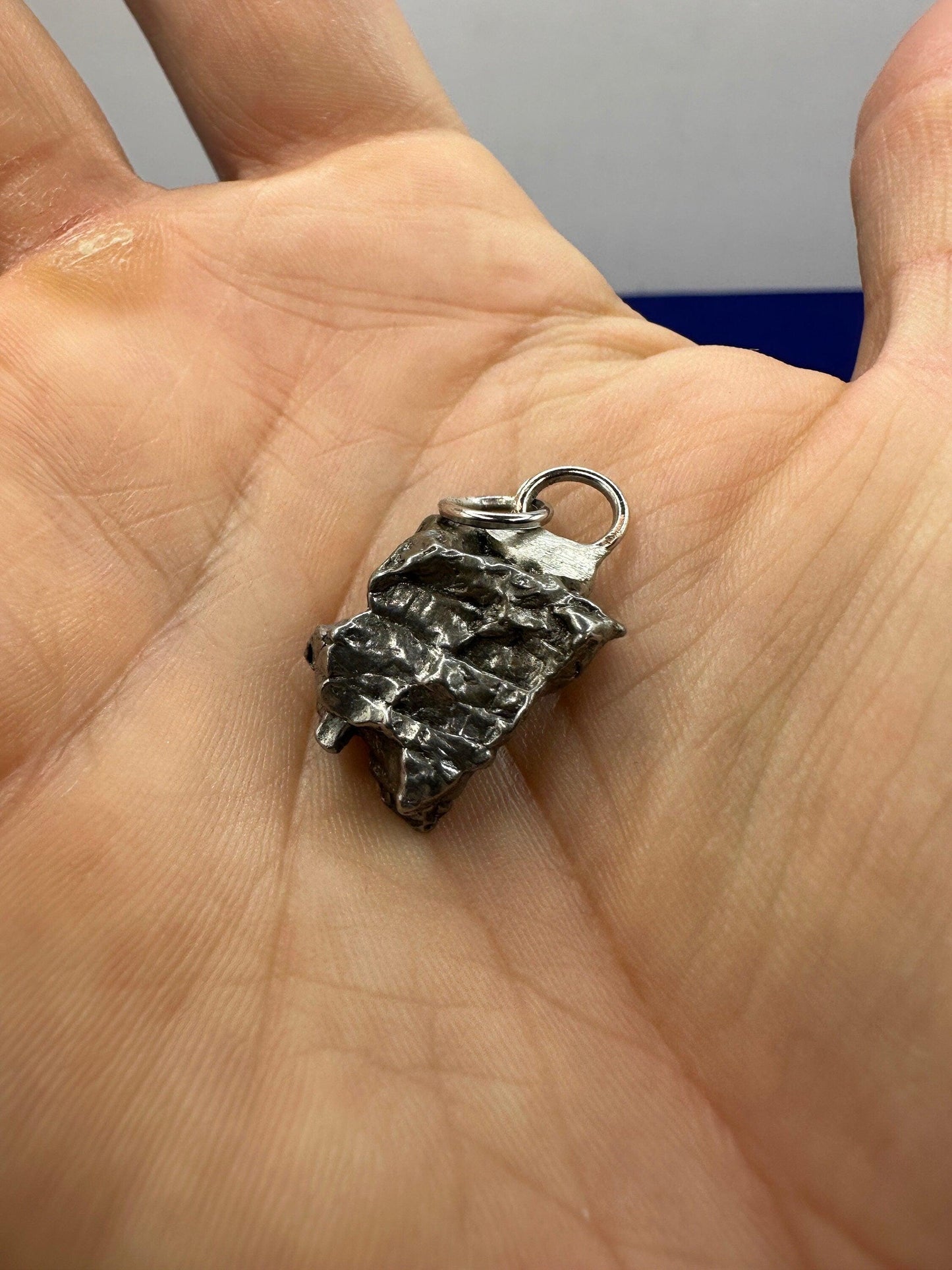 Beautiful Meteorite Campo del Cielo Pendant 6.72 grams, Astronomy Gift, Authentic Meteorite, Meteorite Jewelry, Meteorite Pendant, COA