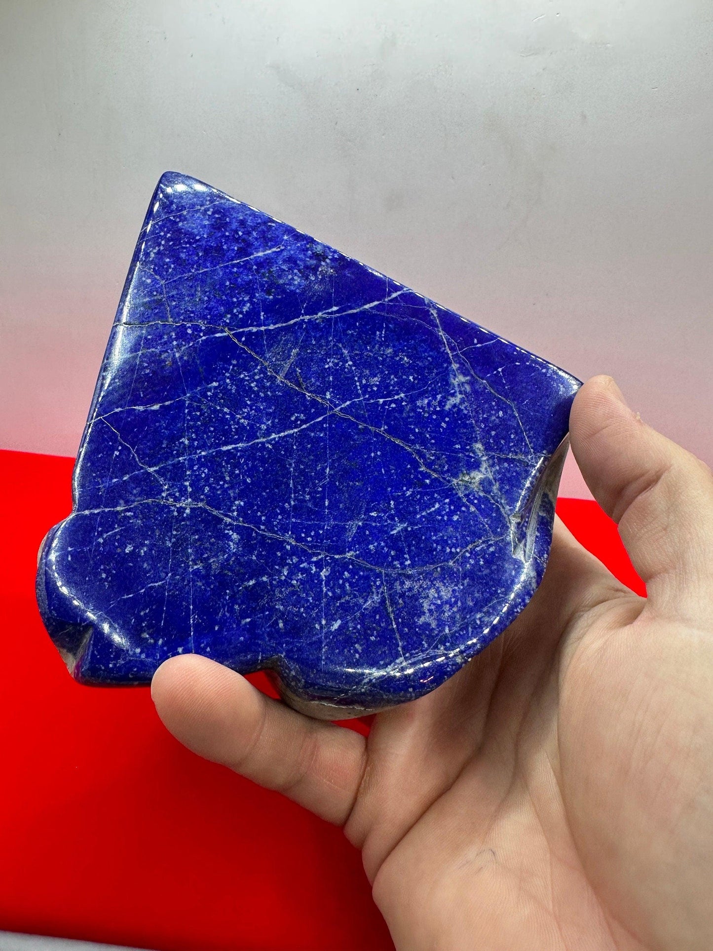 Beautiful High Quality Lapis Lazuli Stone Slab, Rock Collection, Home Decor, Reiki, Throat Chakra, Energy Work, 1 lbs 11.4 ounces