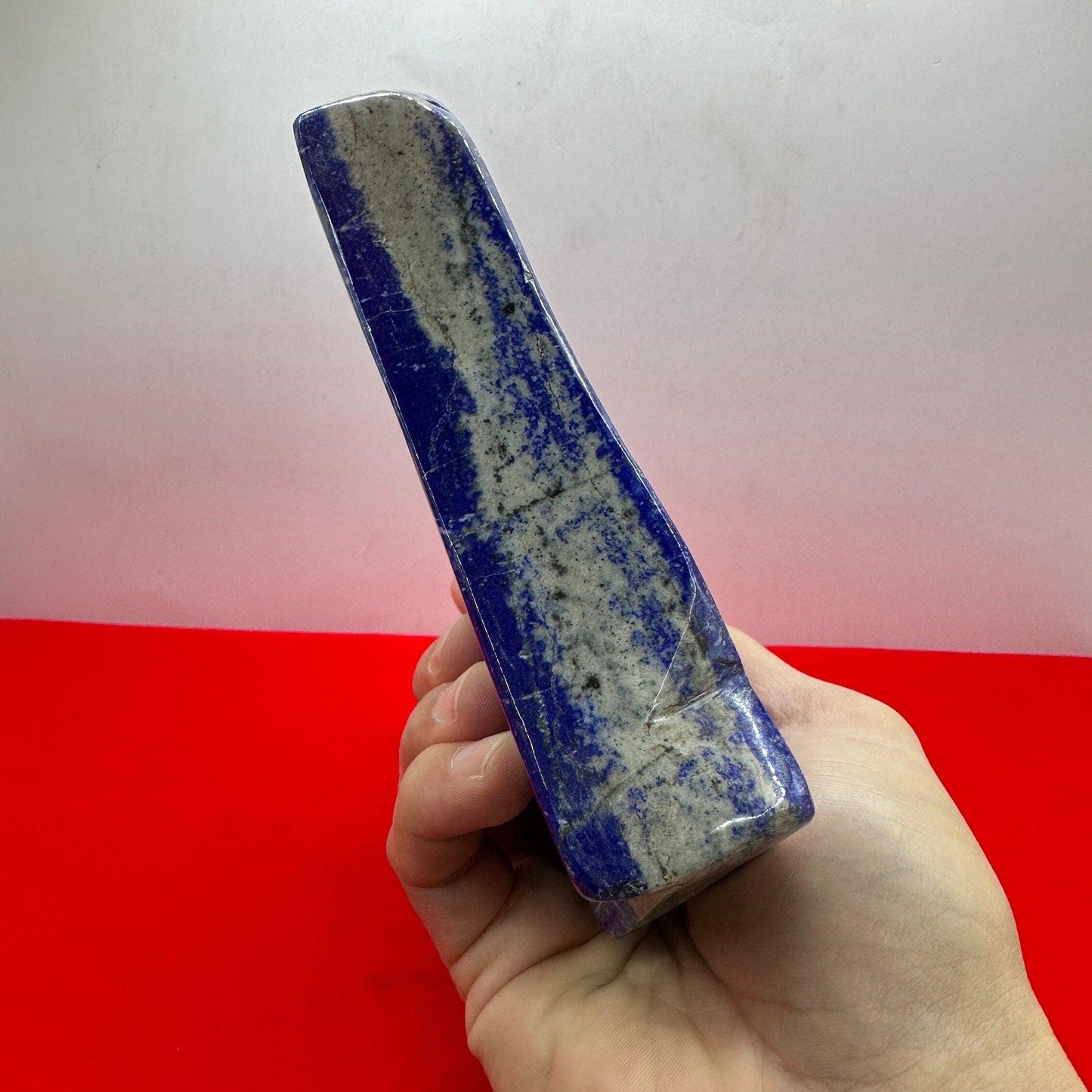 Beautiful High Quality Lapis Lazuli Stone Slab, Rock Collection, Home Decor, Reiki, Throat Chakra, Energy Work, 1 lbs 11.4 ounces