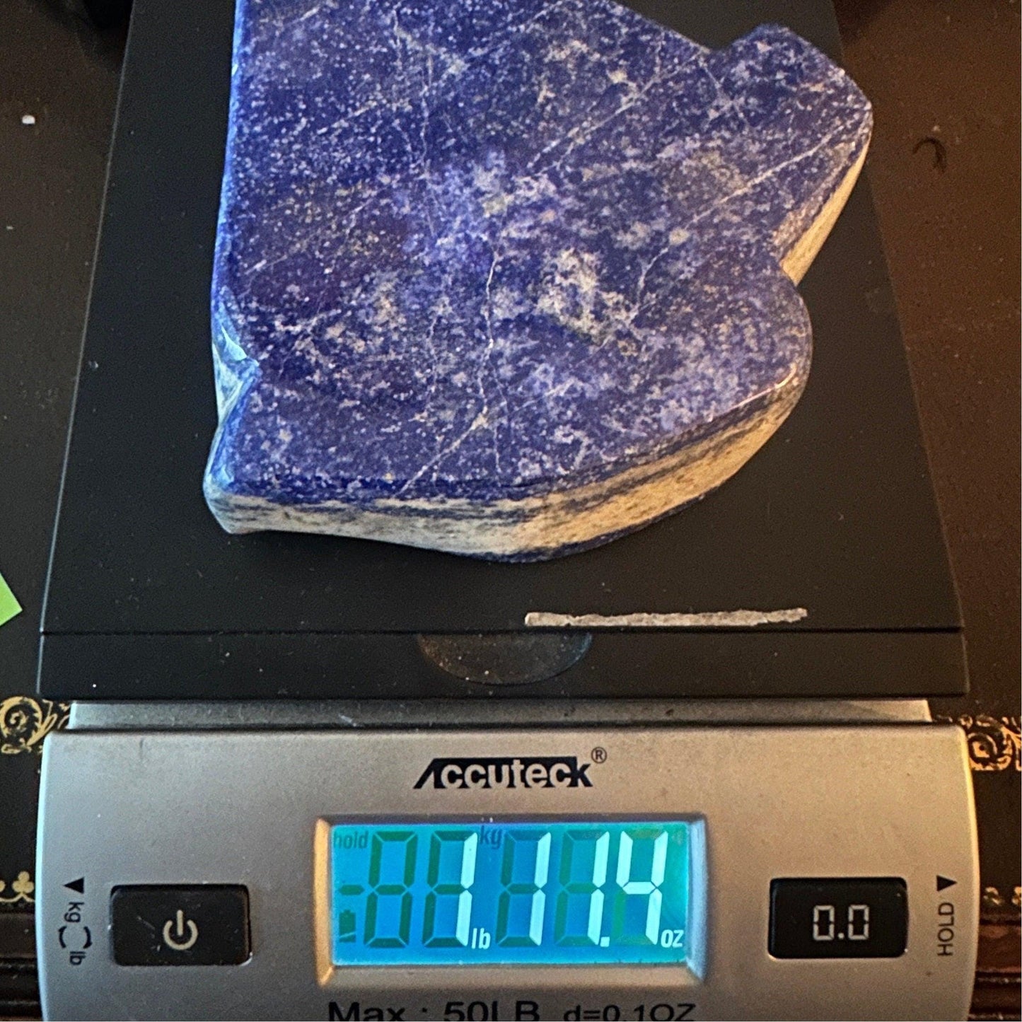 Beautiful High Quality Lapis Lazuli Stone Slab, Rock Collection, Home Decor, Reiki, Throat Chakra, Energy Work, 1 lbs 11.4 ounces