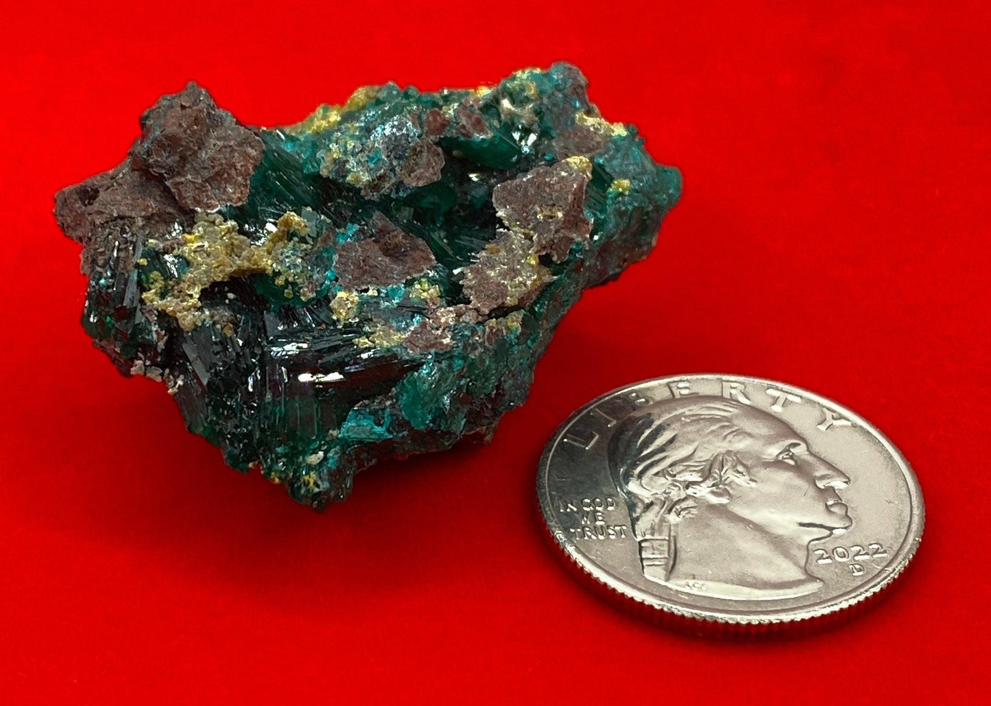 Dioptase, Dioptase Crystal, Deep Emerald Green Color, Authentic, Congo, Reiki, Heart Chakra, Compassion, Financial Abundance, 32.00 grams