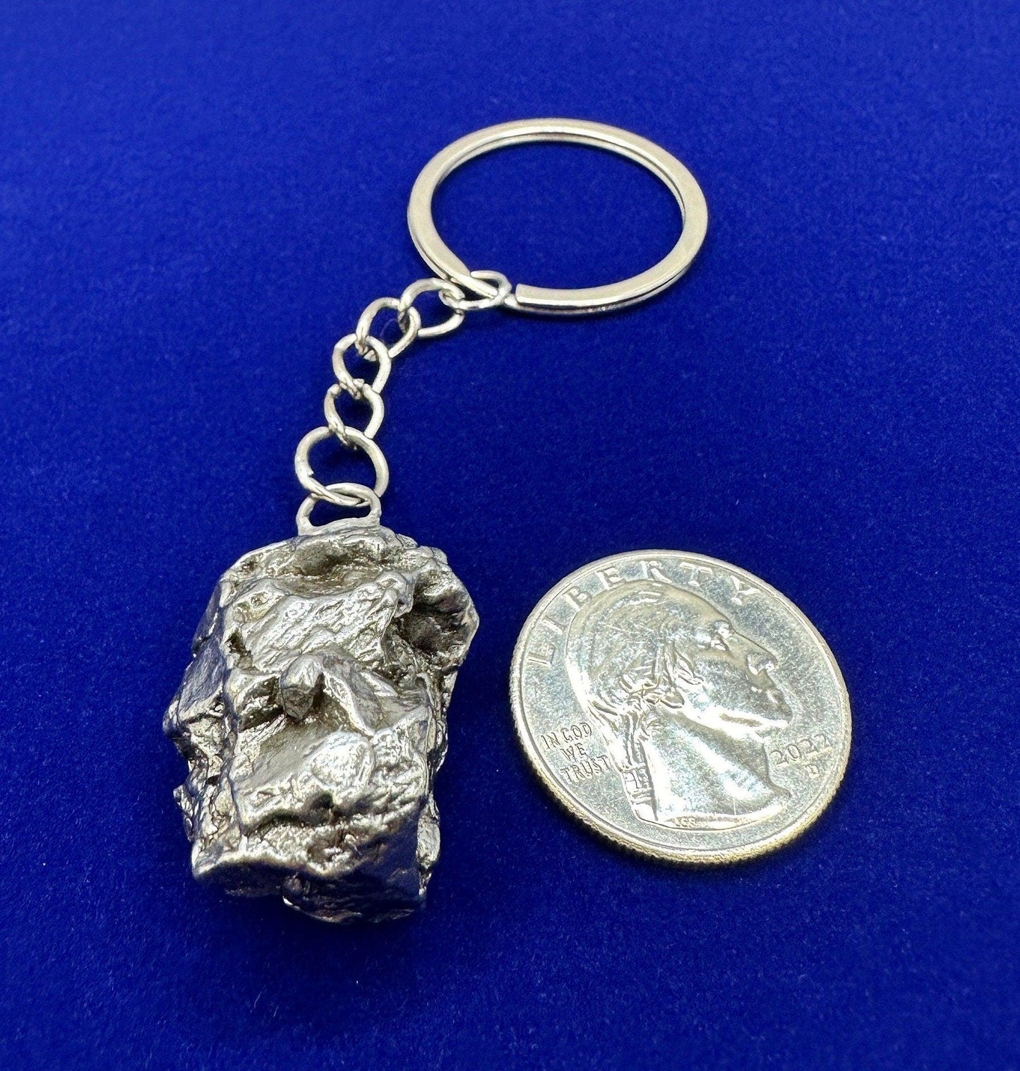 Rare Genuine Meteorite Campo del Cielo Keychain 36.54 grams, Beautiful and unique meteorite formation, Astronomy Gift, Space Gift