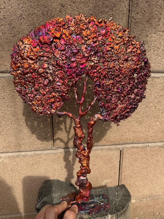 Beautiful Copper Oak Tree Sculpture, Copper Splash Art, Arizona Copper, Arizona Copper, Southwest Gift, Arizona Gift, 1 lb 7.4 ounces