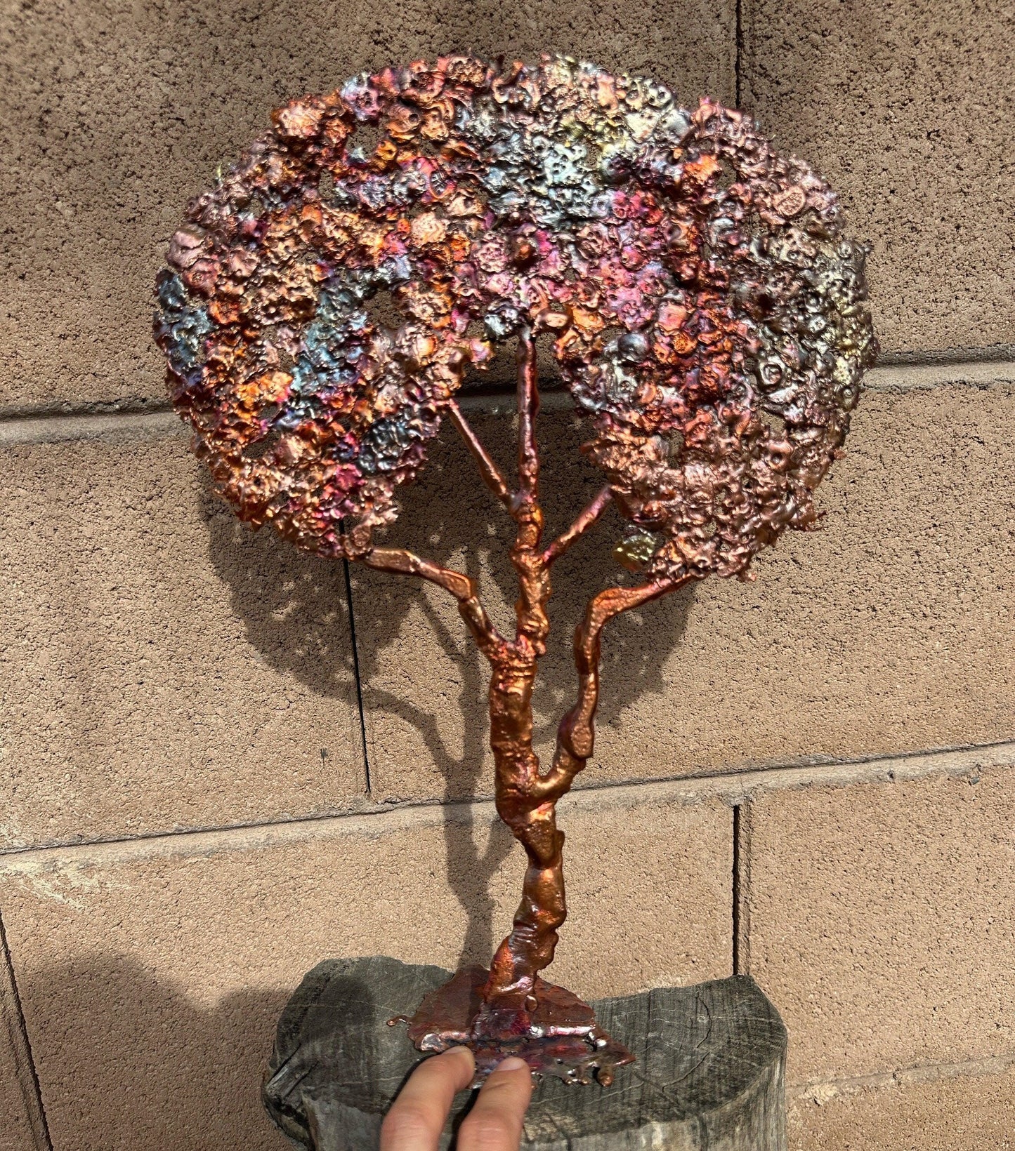 Beautiful Copper Oak Tree Sculpture, Copper Splash Art, Arizona Copper, Arizona Copper, Southwest Gift, Arizona Gift, 1 lb 8.9 ounces