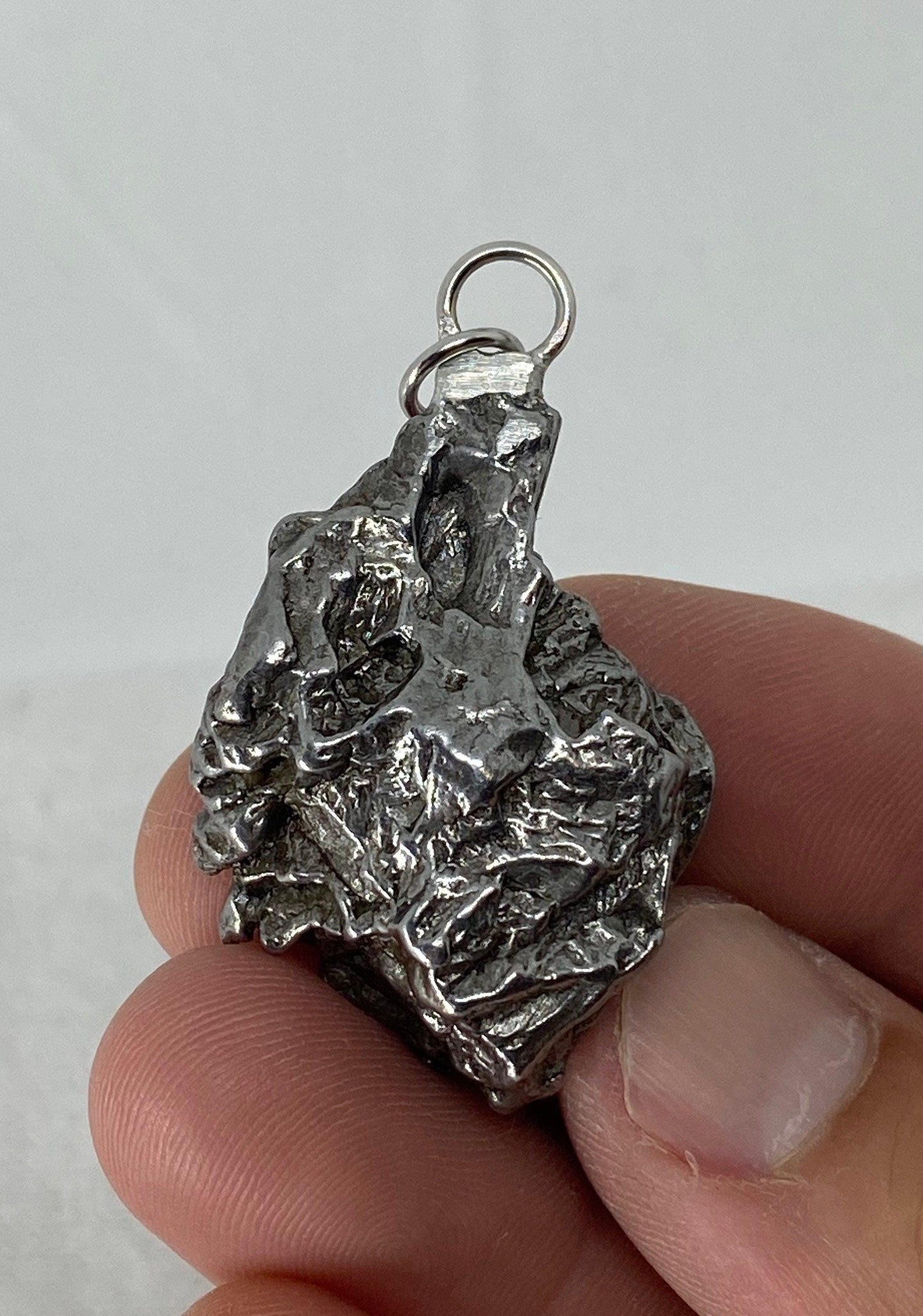 Meteorite Campo del Cielo Pendant 28.85 grams, Beautiful and unique meteorite formation, a gift from the cosmos