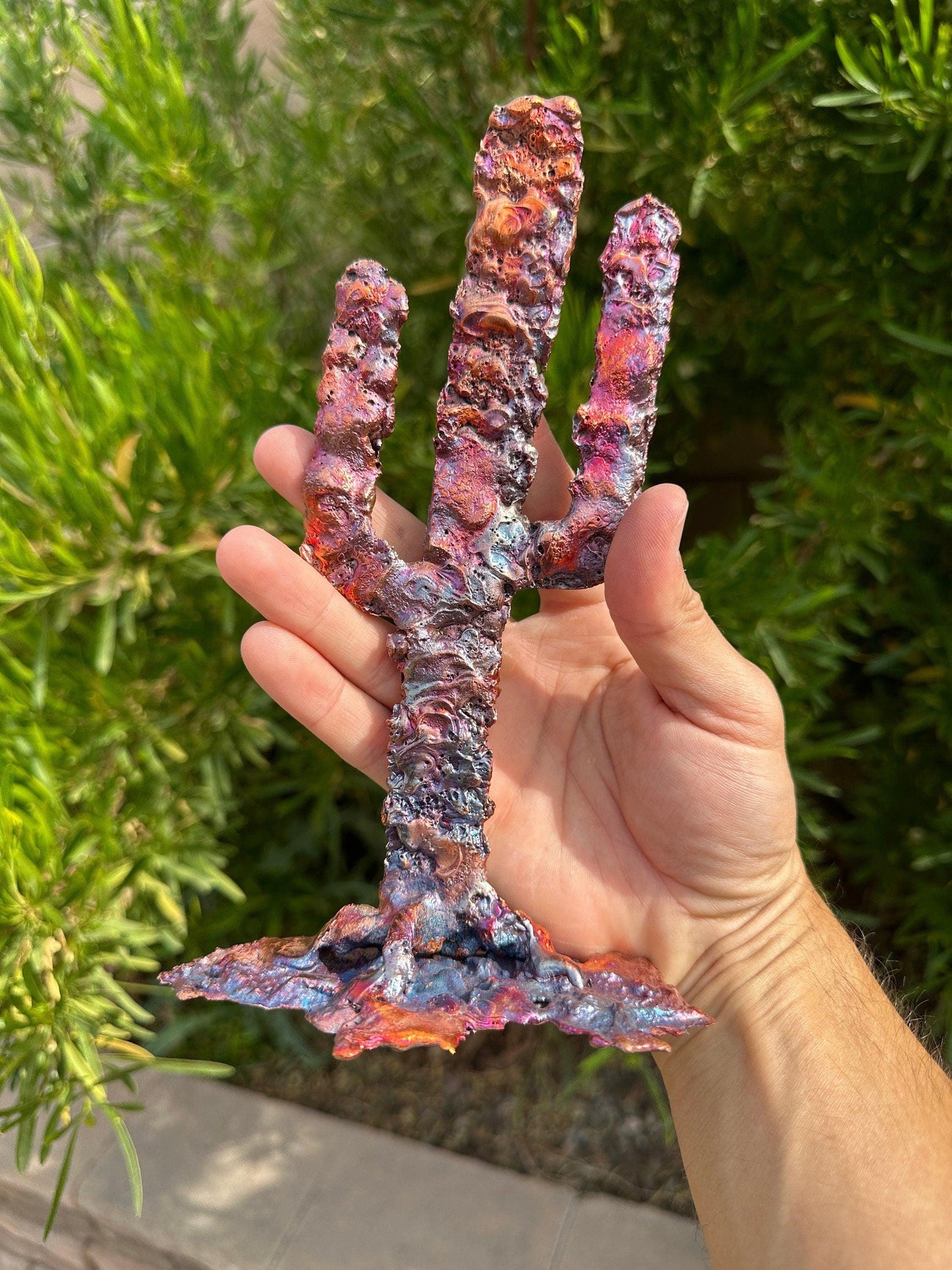 Beautiful Copper Cactus Sculpture, Arizona Copper, Copper from Globe Arizona, Southwest Gift, Arizona Gift, 1 lb 2.6 ounces