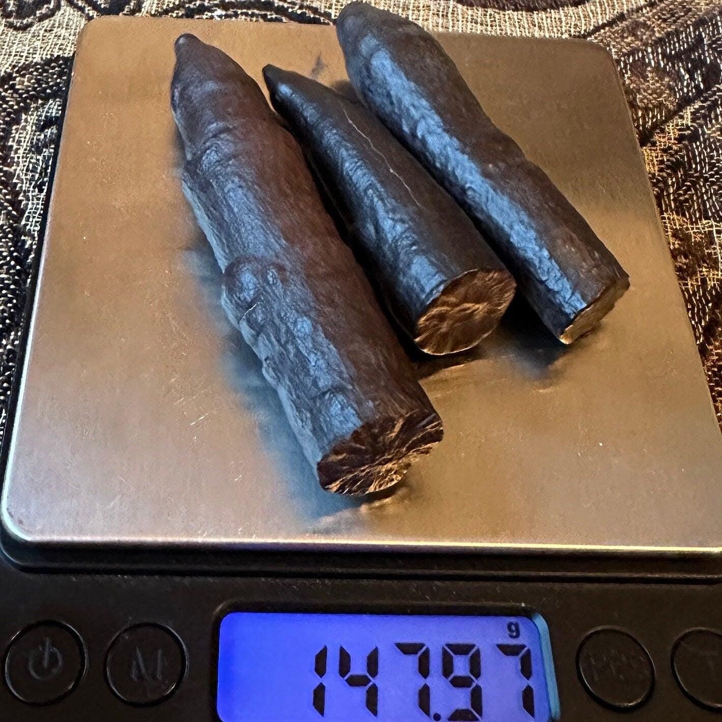 Rare and Unique Large Elongated Prophecy Stones from Egypt, Lot of Three, Witches Fingers, Authentic, Inner Vision, Dreamwork, 147.97 grams