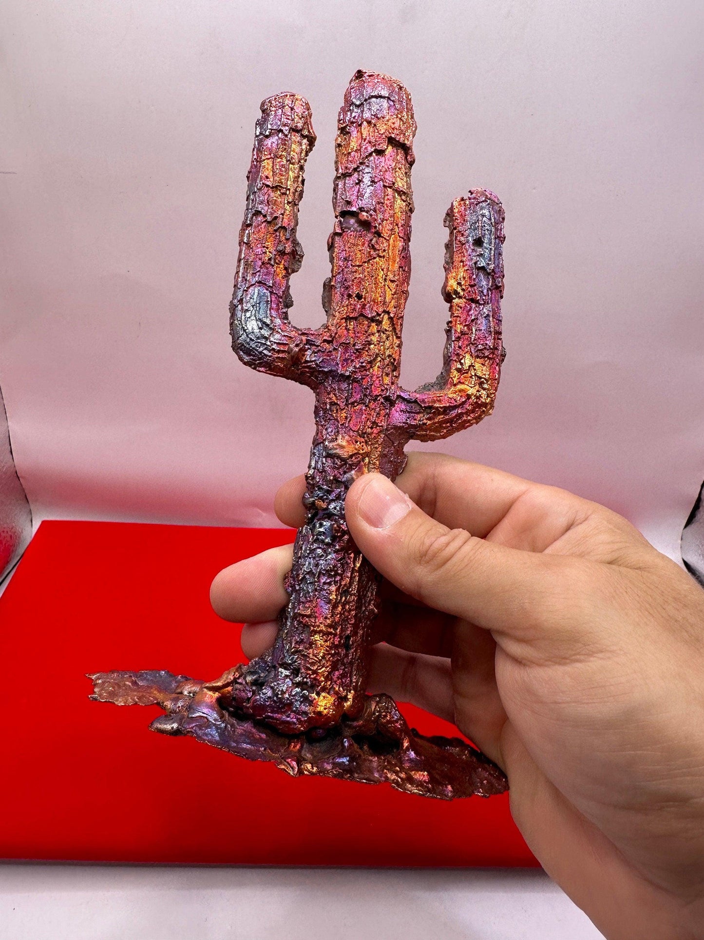 Beautiful Copper Cactus Sculpture, Arizona Copper, Copper from Globe Arizona, Southwest Gift, Arizona Gift, 1 lb 2.6 ounces