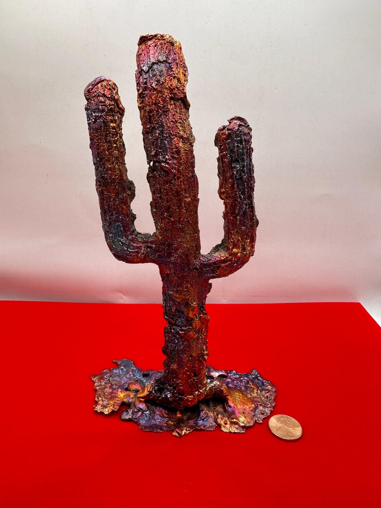 Beautiful Copper Cactus Sculpture, Arizona Copper, Copper from Globe Arizona, Southwest Gift, Arizona Gift, 1 lb 2.6 ounces