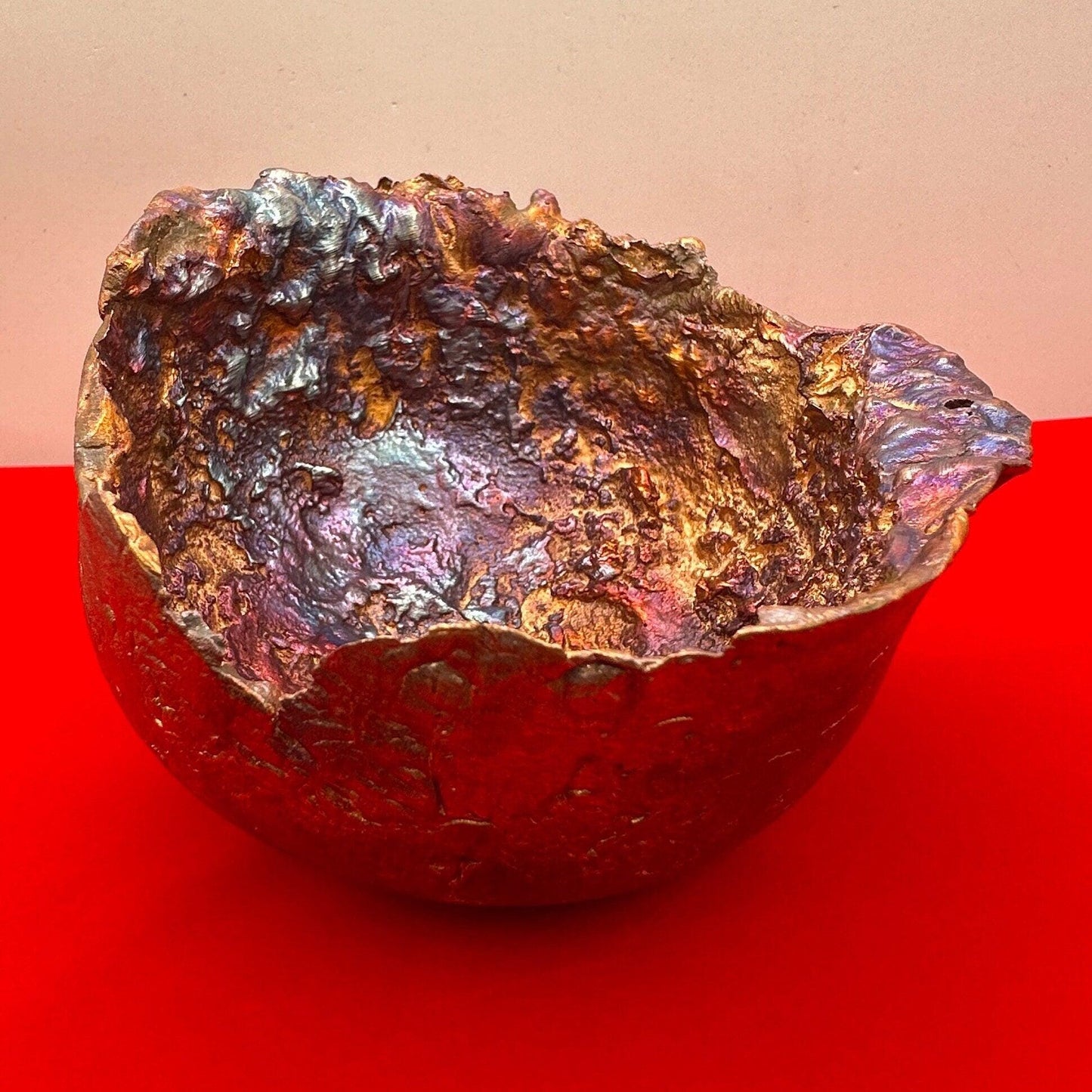 Rare Beautiful Fiery Reddish colored Medium Splash Copper Bowl from Arizona, Southwest Gift, A Unique Gift, Birthday Gift, 15 ounces