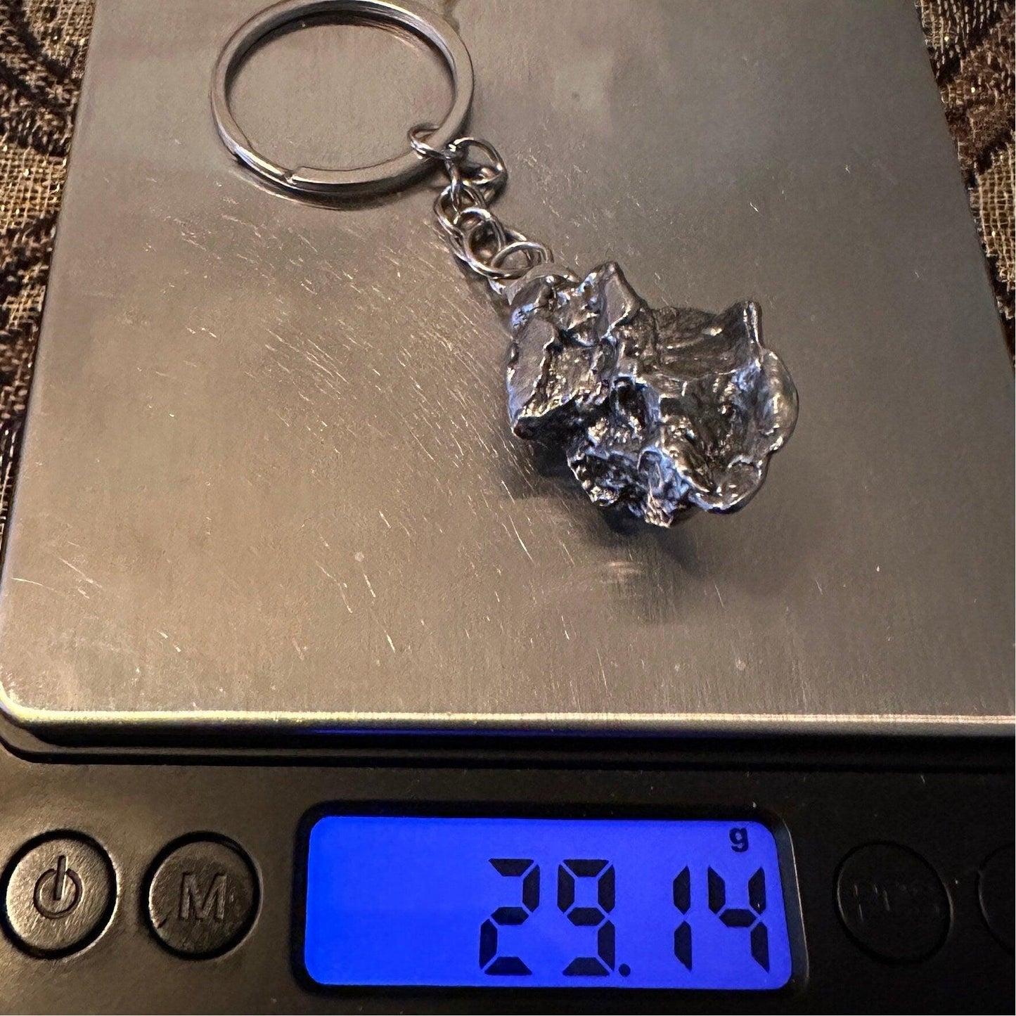 Rare Genuine Aletai Meteorite Keychain, Iron Meteorite, COA, Aletai, Astronomy Gift, Space Gift, Keychain, Space Accessories, 29.14 Grams