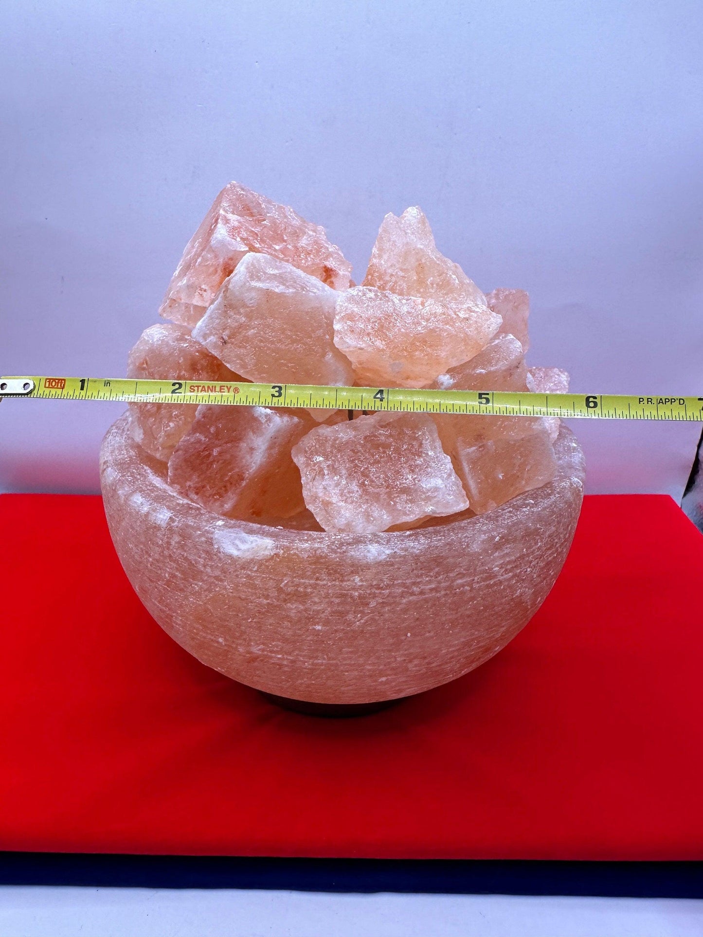 Beautiful Himalayan Salt Crystal Lamp, Bowl Lamp, Healing Energy, Prosperity Bowl, Home Decor, Office Decor, Reiki, 6 lbs 7.9 ounces