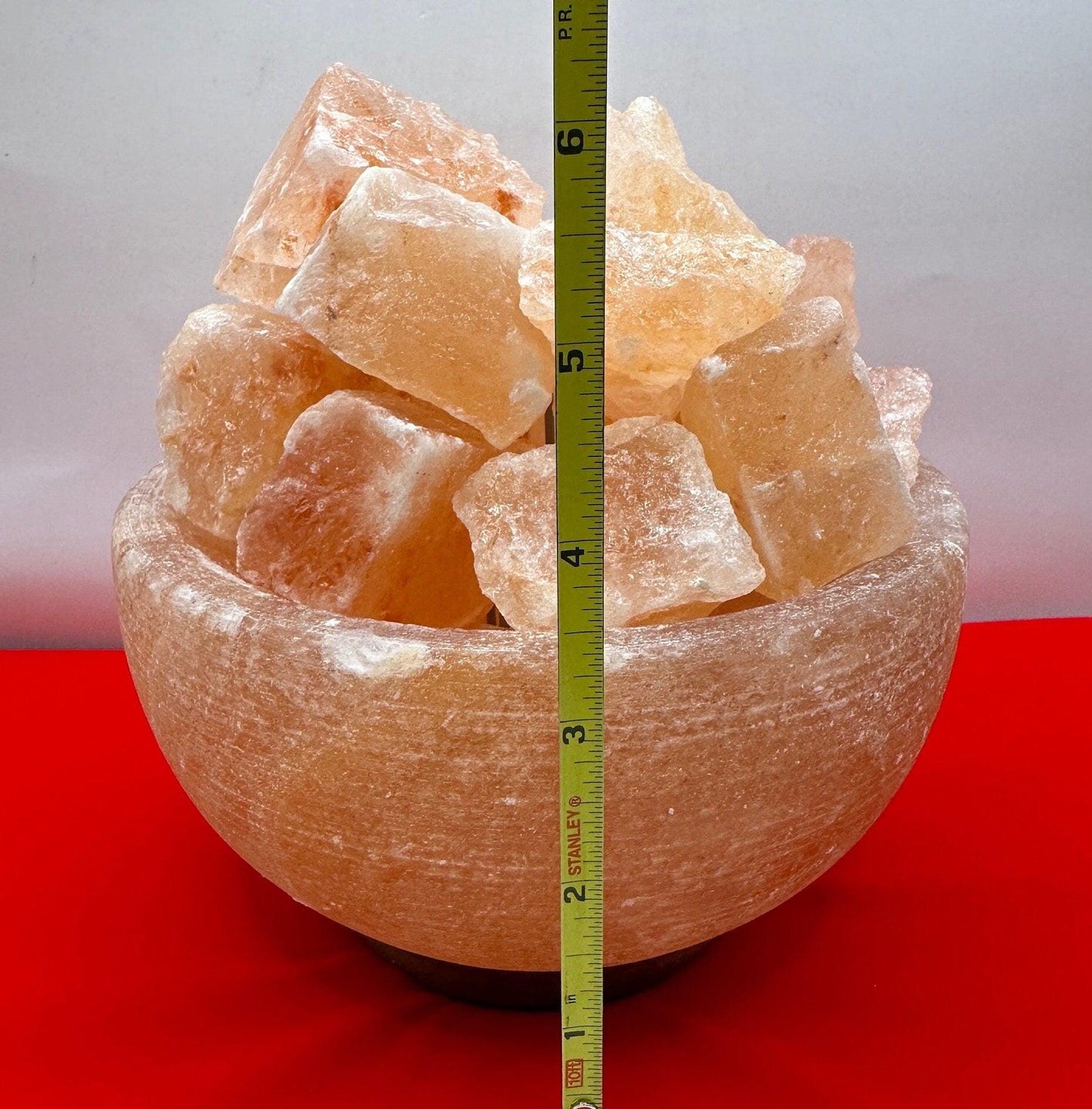 Beautiful Himalayan Salt Crystal Lamp, Bowl Lamp, Healing Energy, Prosperity Bowl, Home Decor, Office Decor, Reiki, 6 lbs 7.9 ounces