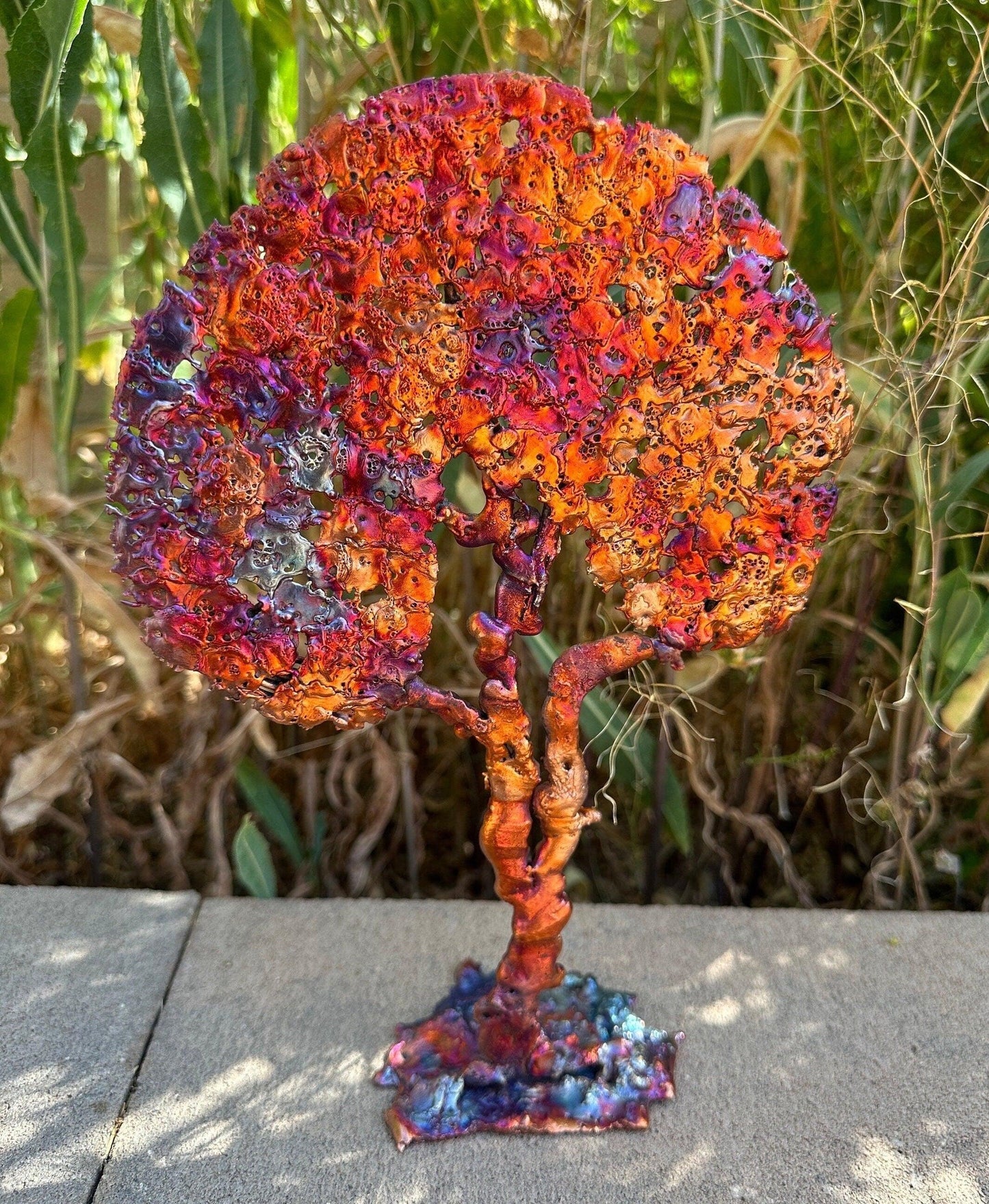 Beautiful Copper Oak Tree Sculpture, Copper Splash Art, Arizona Copper, Arizona Copper, Southwest Gift, Arizona Gift, 15.6 ounces