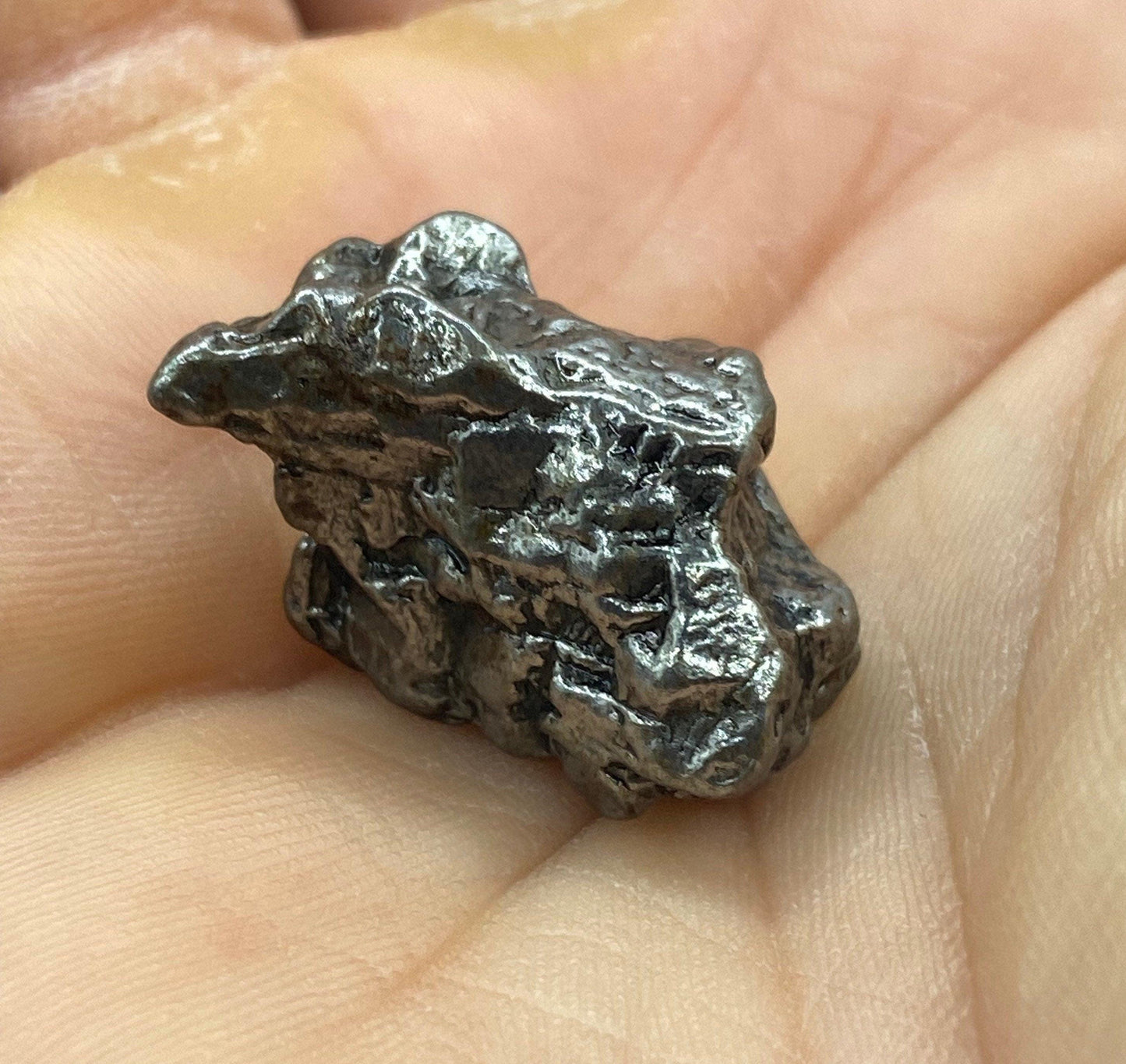 Beautiful Meteorite Specimen Campo del Cielo 15.29 grams, comes with a display case and velvet carrying bag, Astronomy Gift, Space Gift