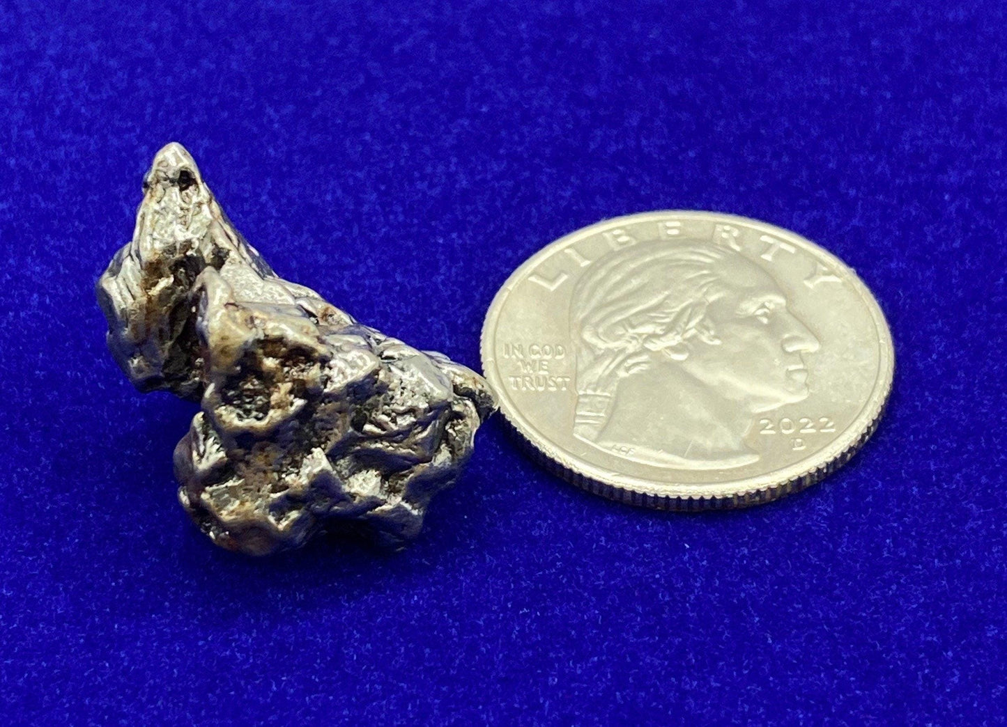 Beautiful Meteorite Specimen Campo del Cielo 15.29 grams, comes with a display case and velvet carrying bag, Astronomy Gift, Space Gift