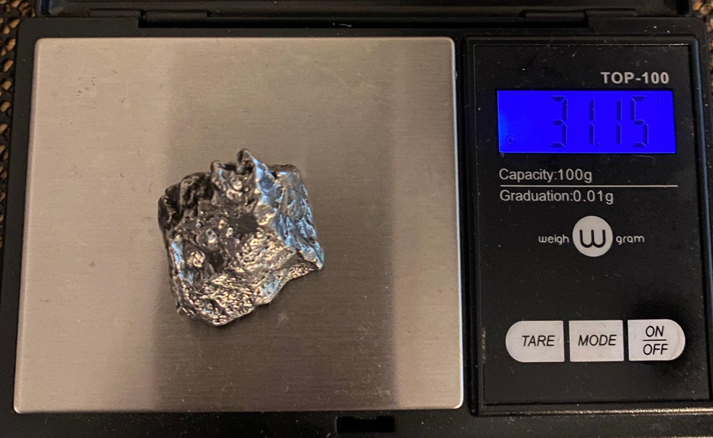 Campo de Cielo Meteorite 31.15 grams, Authentic Meteorite, Space Gift, Astronomy Gift, Iron Meteorite, Meteorite Collection, Space, COA