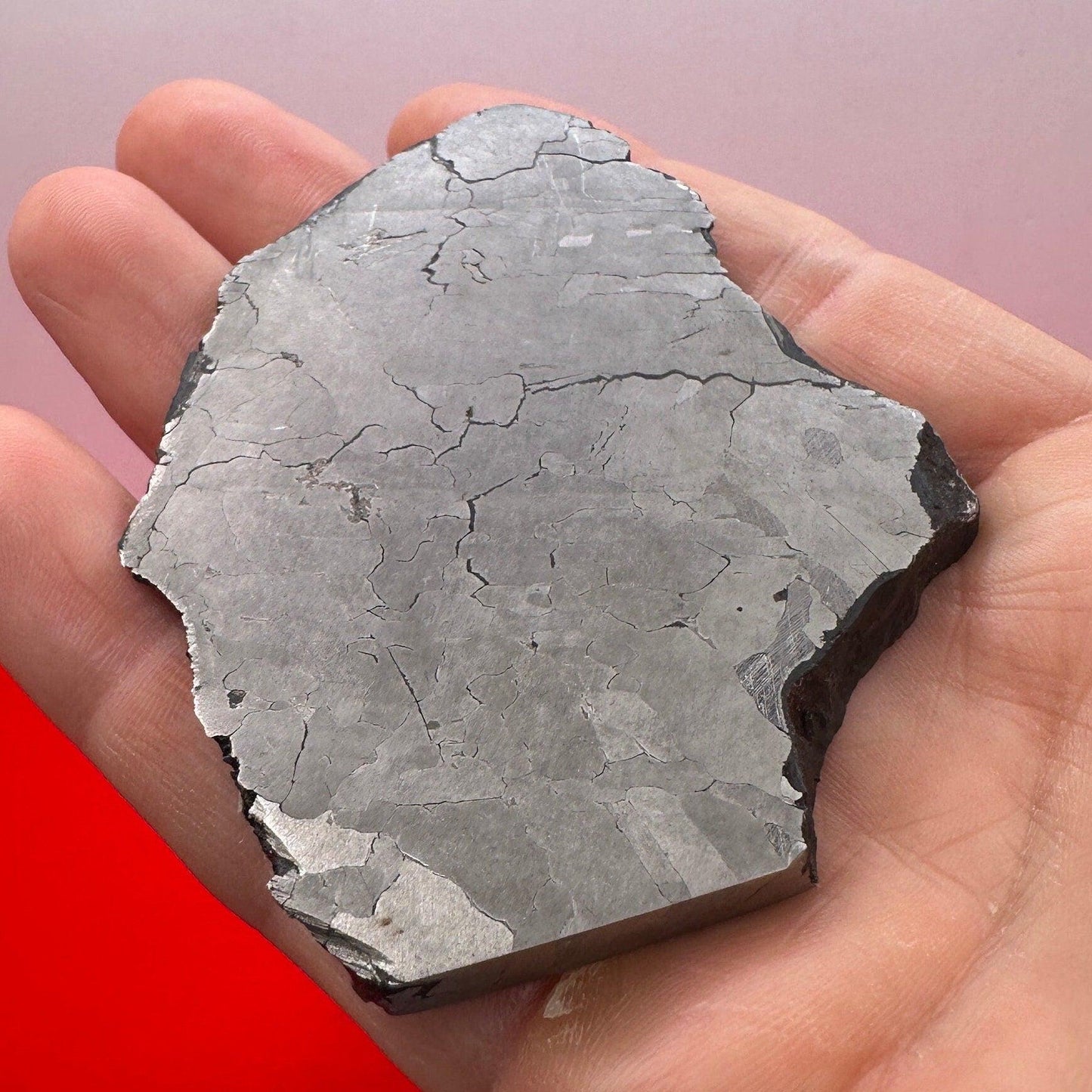 Canyon Diablo Etched Slice, Polished Meteorite Slice, Astronomy Gift, Space Gift, Iron Meteorite, Australia, Meteorite Collection, 134.63g