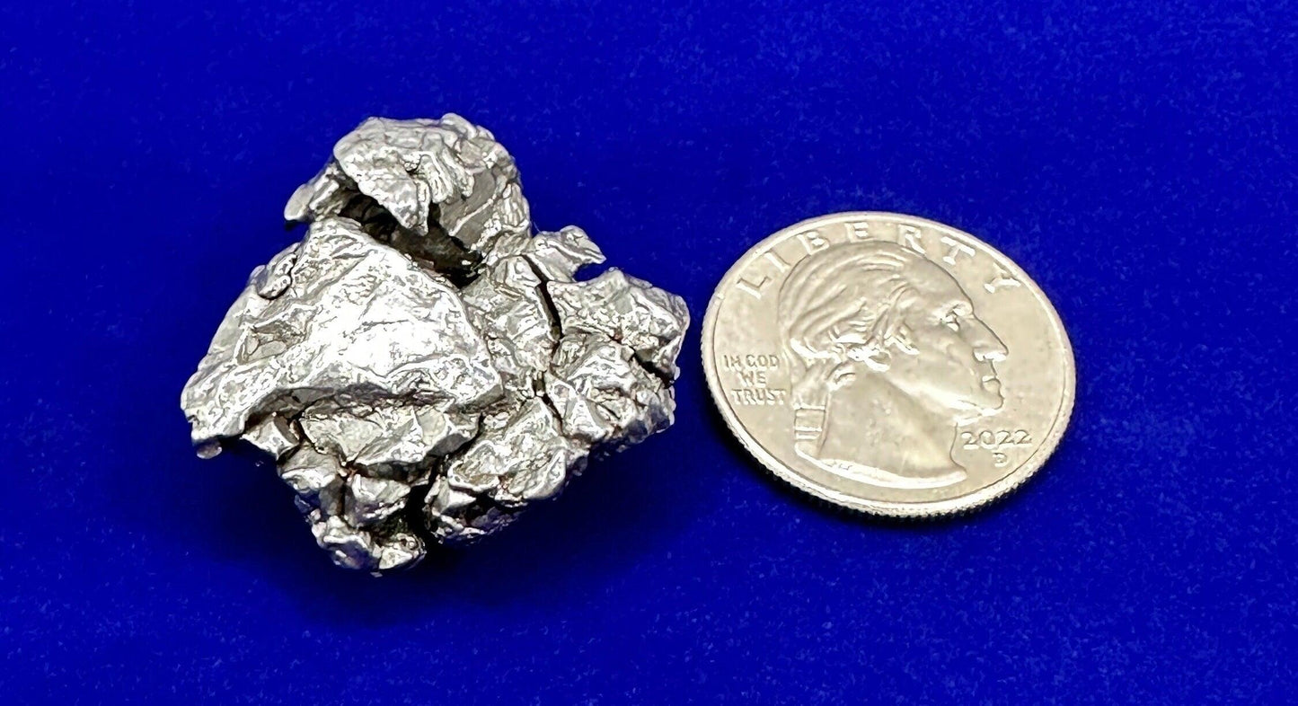 Unique Meteorite Specimen Campo del Cielo 35.05 grams, Rare Moving Piece, Reiki, Astronomy Gift, Display Case and Carrying Bag