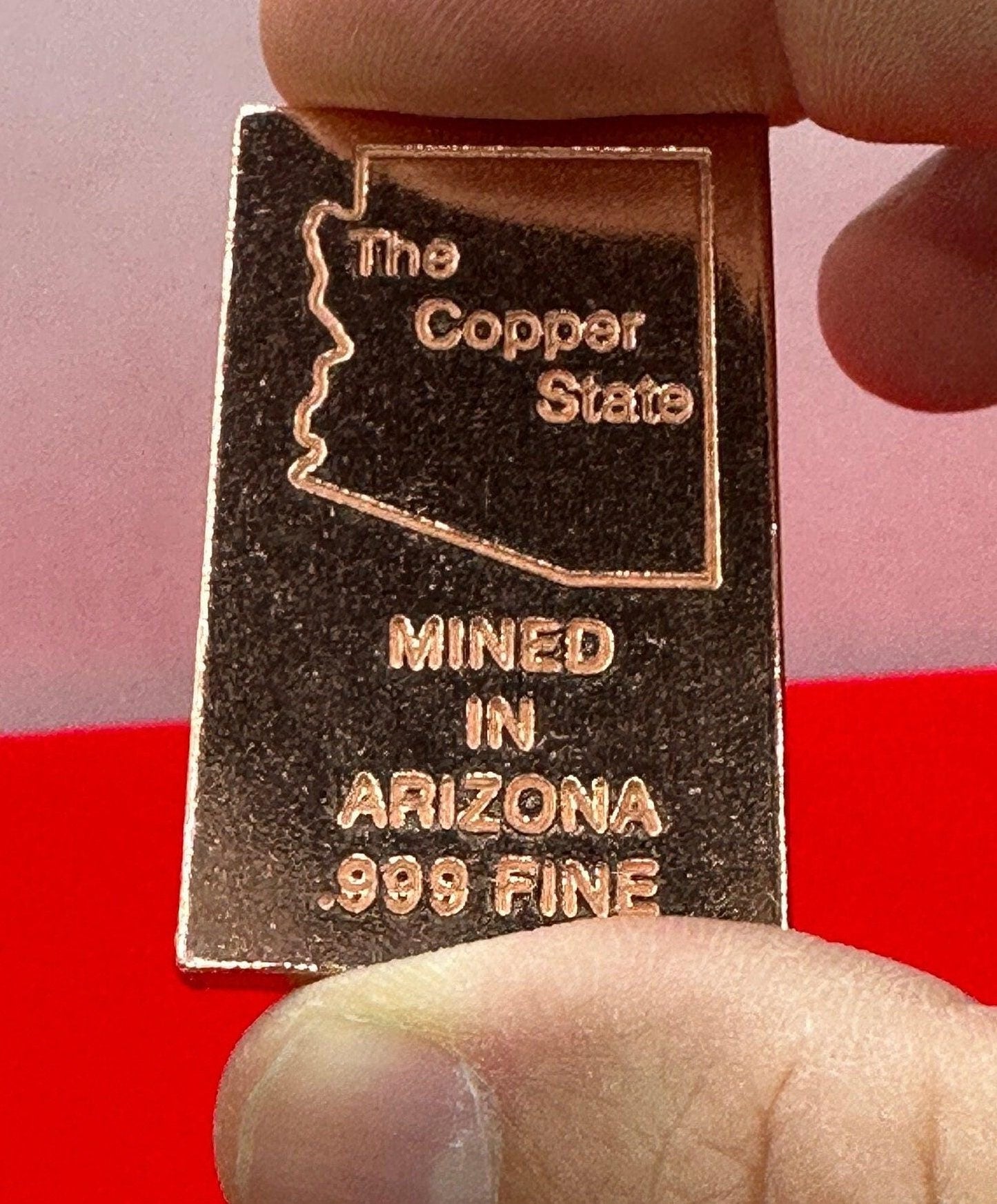 Beautiful Arizona .999 Fine Copper Bar, Globe Arizona Copper, Arizona, Copper, Arizona Gift, Copper Bar, 30 grams, 1.1 ounces