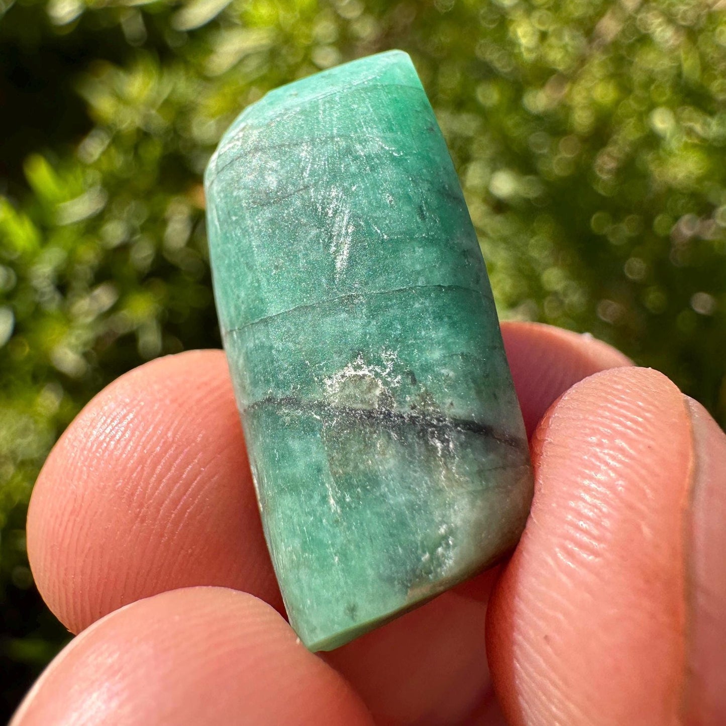 Polished Rough Emerald, Emerald Stone, Authentic Emerald, Brazilian Emerald, Heart Chakra, Brazilian Emerald, 6.17 grams/30.85 Carats