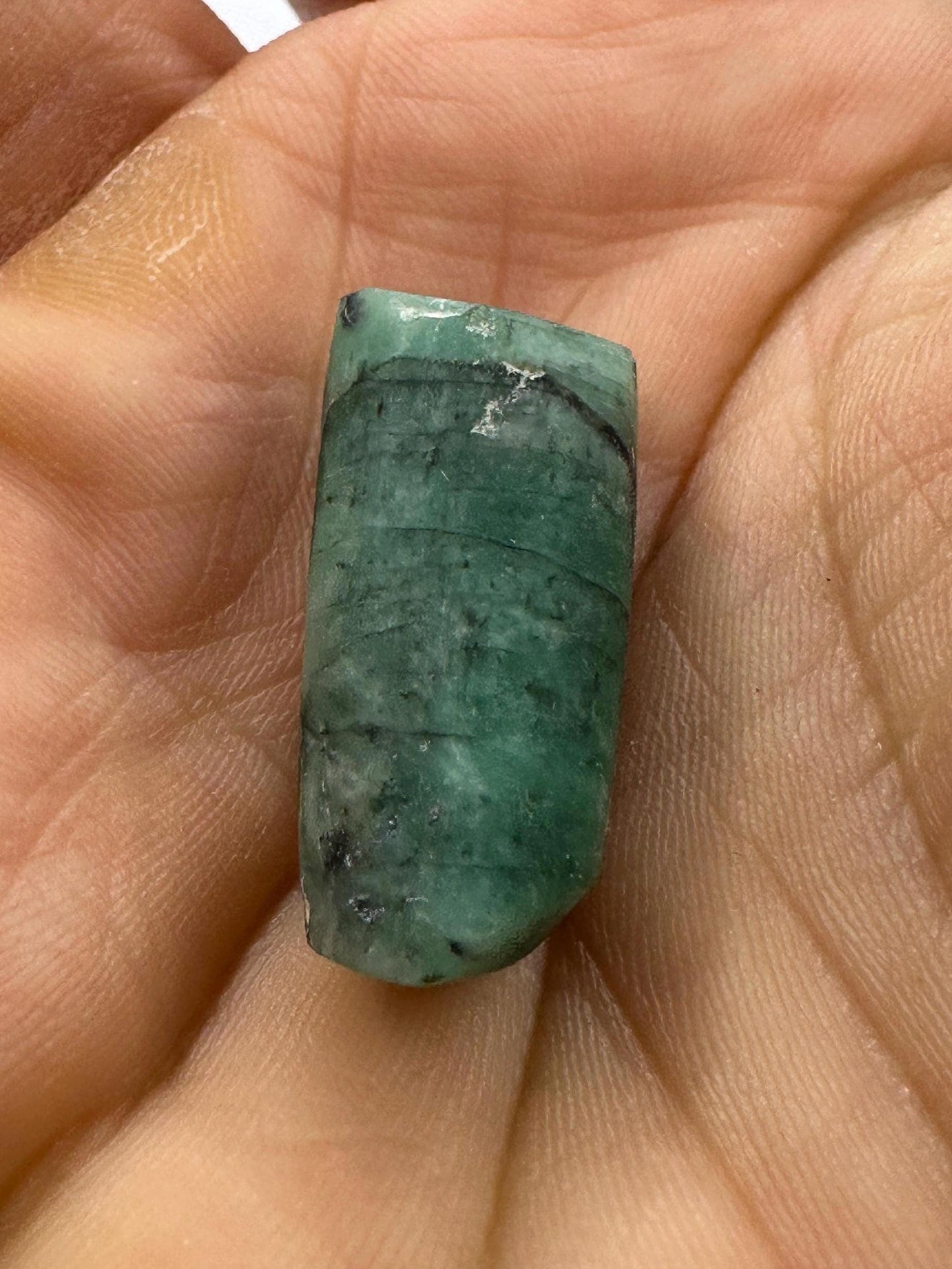 Polished Rough Emerald, Emerald Stone, Authentic Emerald, Brazilian Emerald, Heart Chakra, Brazilian Emerald, 6.17 grams/30.85 Carats