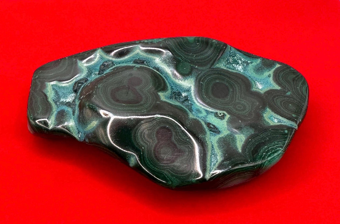 Polished Malachite Chrysocolla Formation, Malachite Paperweight, Malachite, Heart Chakra, Protection, Home Decore, Office Decor, 378 grams