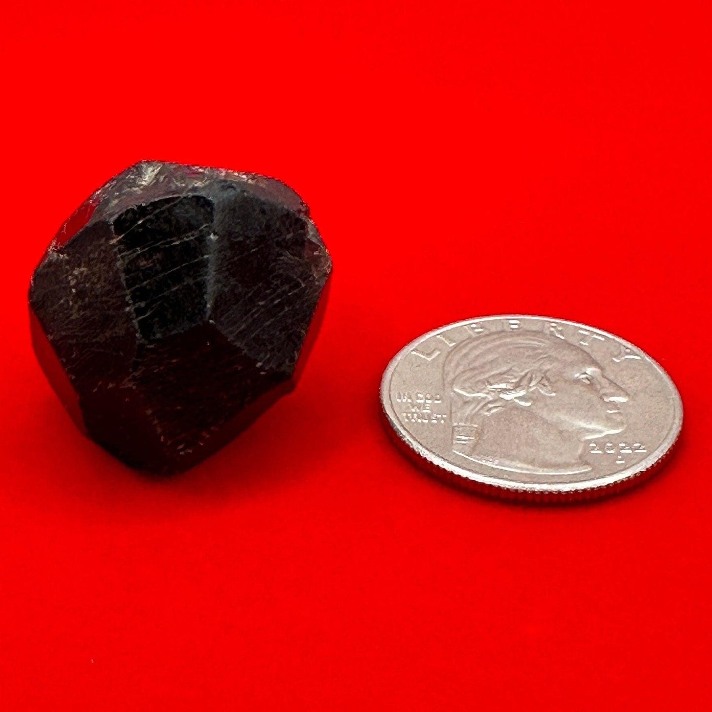 Almandine Garnet, Garnet, Morocco, Natural Garnet, Authentic, Manifestation, Protection, Rock Collection, Dodecahedron, 24.38 grams