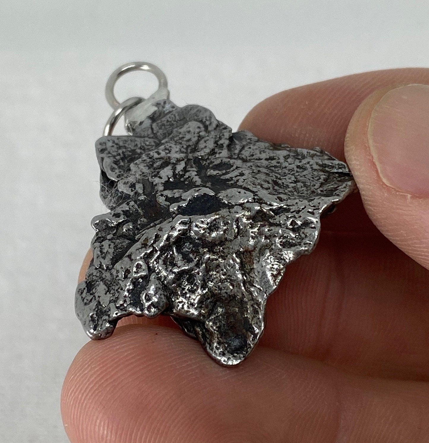 Meteorite Campo del Cielo Pendant 18.61 grams, Beautiful and unique meteorite formation, a gift from the cosmos