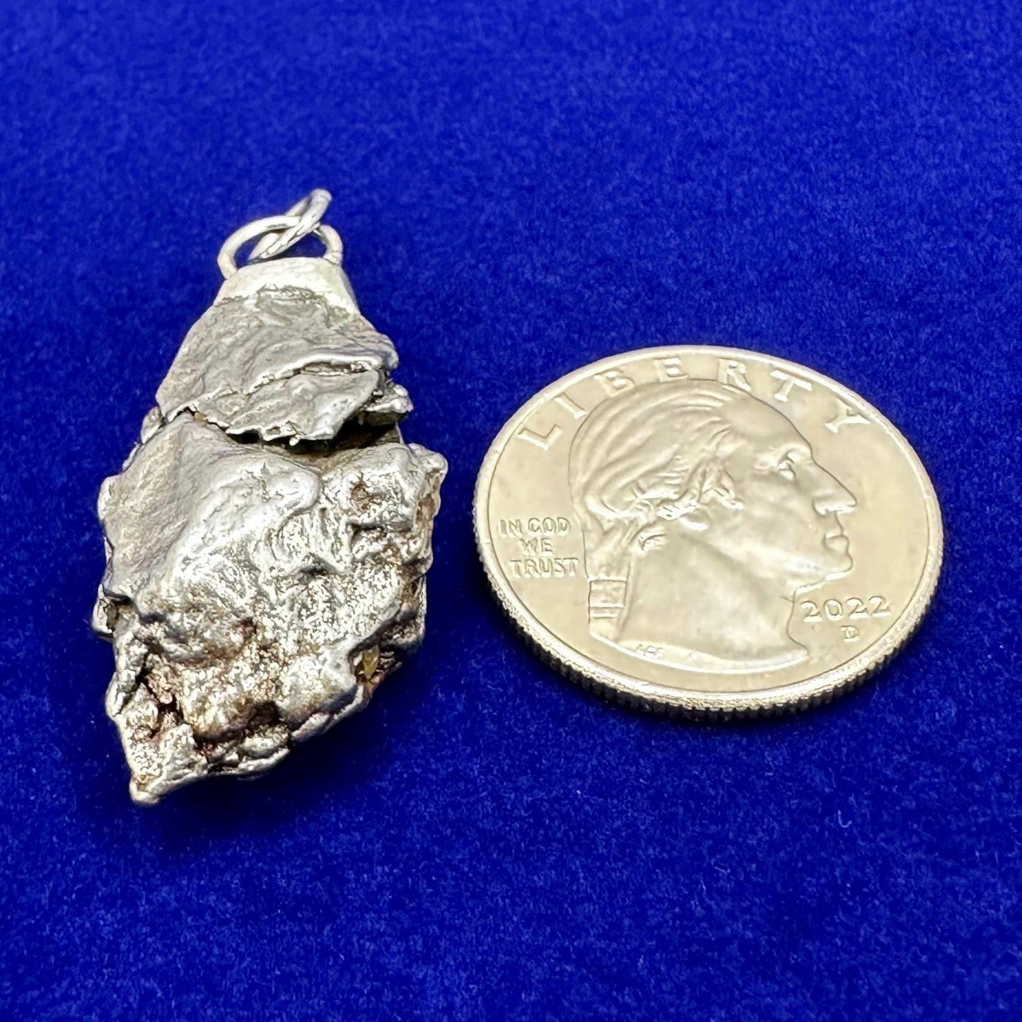 Beautiful Meteorite Campo del Cielo Pendant 17.35 Grams, Astronomy Gift, Authentic Meteorite, Meteorite Jewelry, Meteorite Pendant, COA