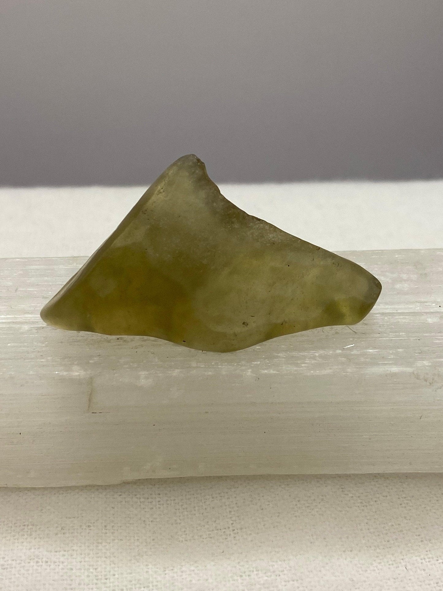 Rare Greenish Libyan Desert Glass, Libyan Gold Tektite, Golden Moldavite, Manifestation Talisman, Astronomy Gift, Space Gift, 14.00 grams