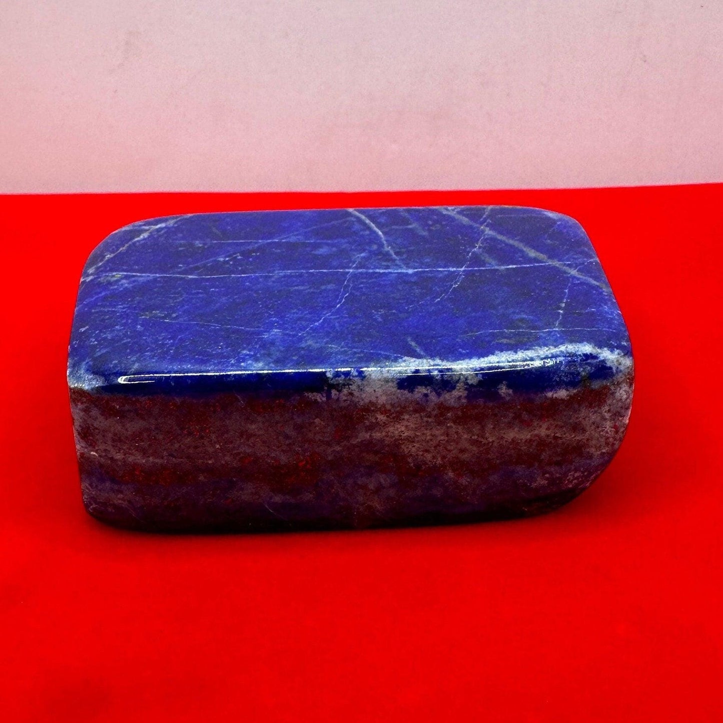 Beautiful High Quality Lapis Lazuli Stone Slab, Rock Collection, Home Decor, Office Decor, Reiki,Throat Chakra, Energy Work, 8.9 ounces