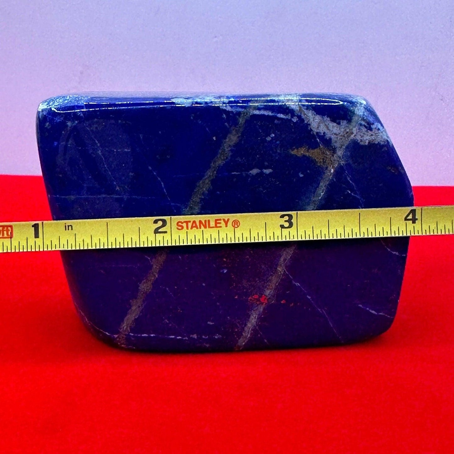 Beautiful High Quality Lapis Lazuli Stone Slab, Rock Collection, Home Decor, Office Decor, Reiki,Throat Chakra, Energy Work, 8.9 ounces