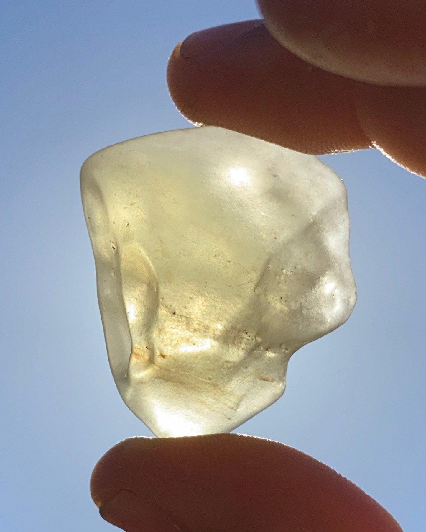 Rare Smooth Libyan Desert Glass, Libyan Gold Tektite, Golden Moldavite, Manifestation Talisman, Astronomy Gift, Space Gift, 20.88 grams