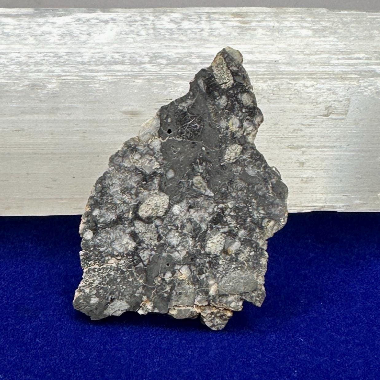 NWA 15583 Moon|Lunar Meteorite Slice, Feldspathic Breccia, Moon Meteorite, Meteorite Collection,Lunar Feldspathic Breccia, 3.48 grams