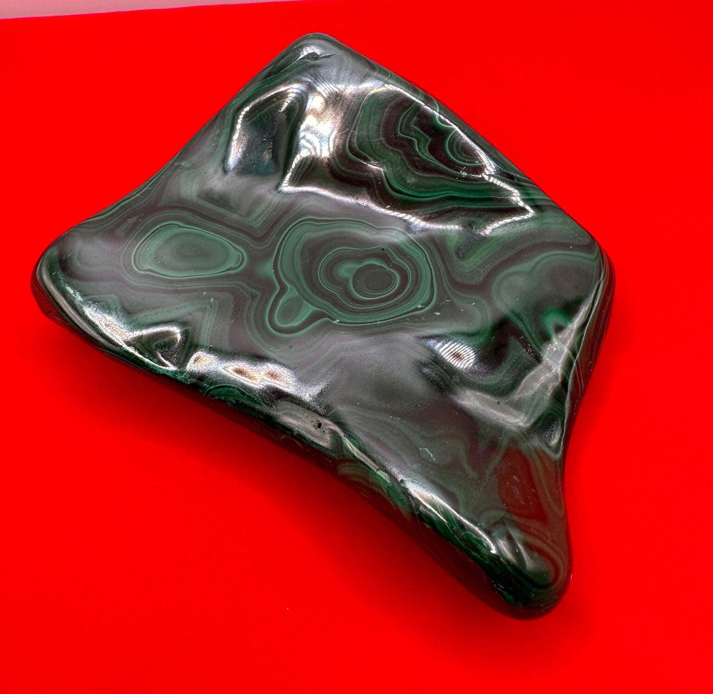 Polished Malachite Formation, Malachite Paperweight, Malachite Centerpiece, Heart Chakra, Excellent Quality, Protection, 418 grams, 14.7 oz