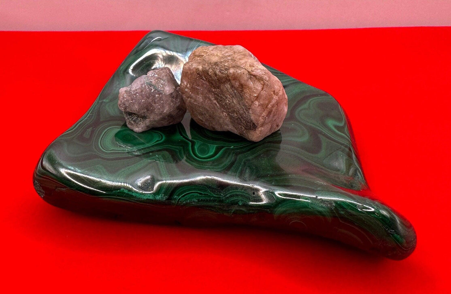 Polished Malachite Formation, Malachite Paperweight, Malachite Centerpiece, Heart Chakra, Excellent Quality, Protection, 418 grams, 14.7 oz